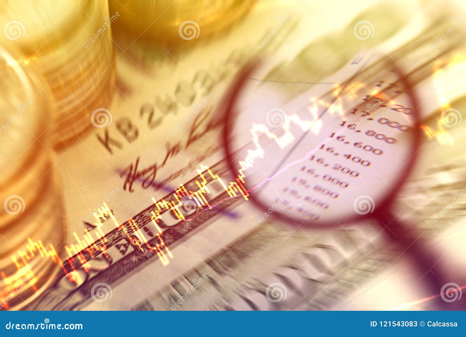 Analyze Data from Stock Market and Earning Money Stock Image Image of