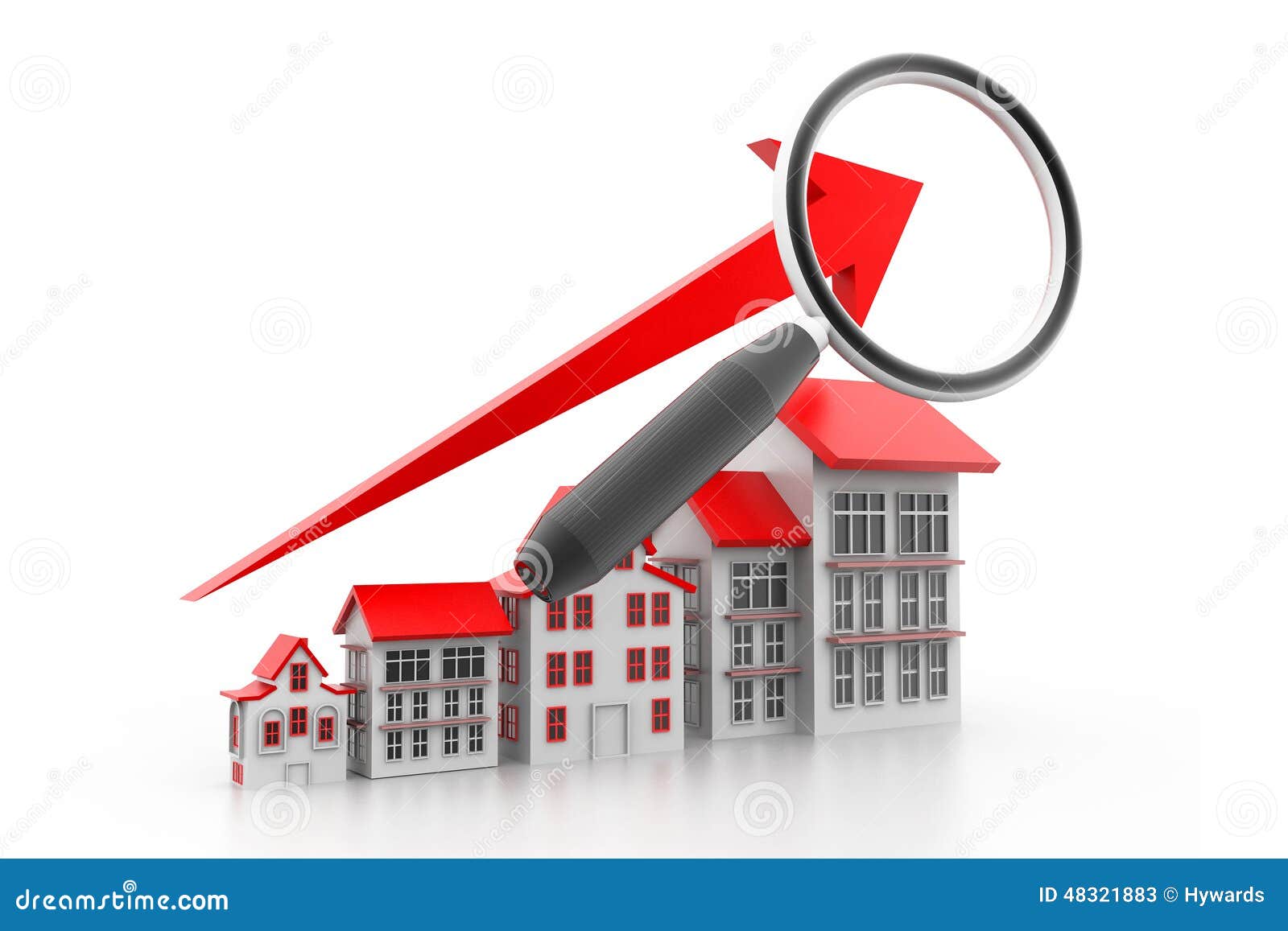 Analyzing the Housing Market Graph Stock Illustration Illustration of