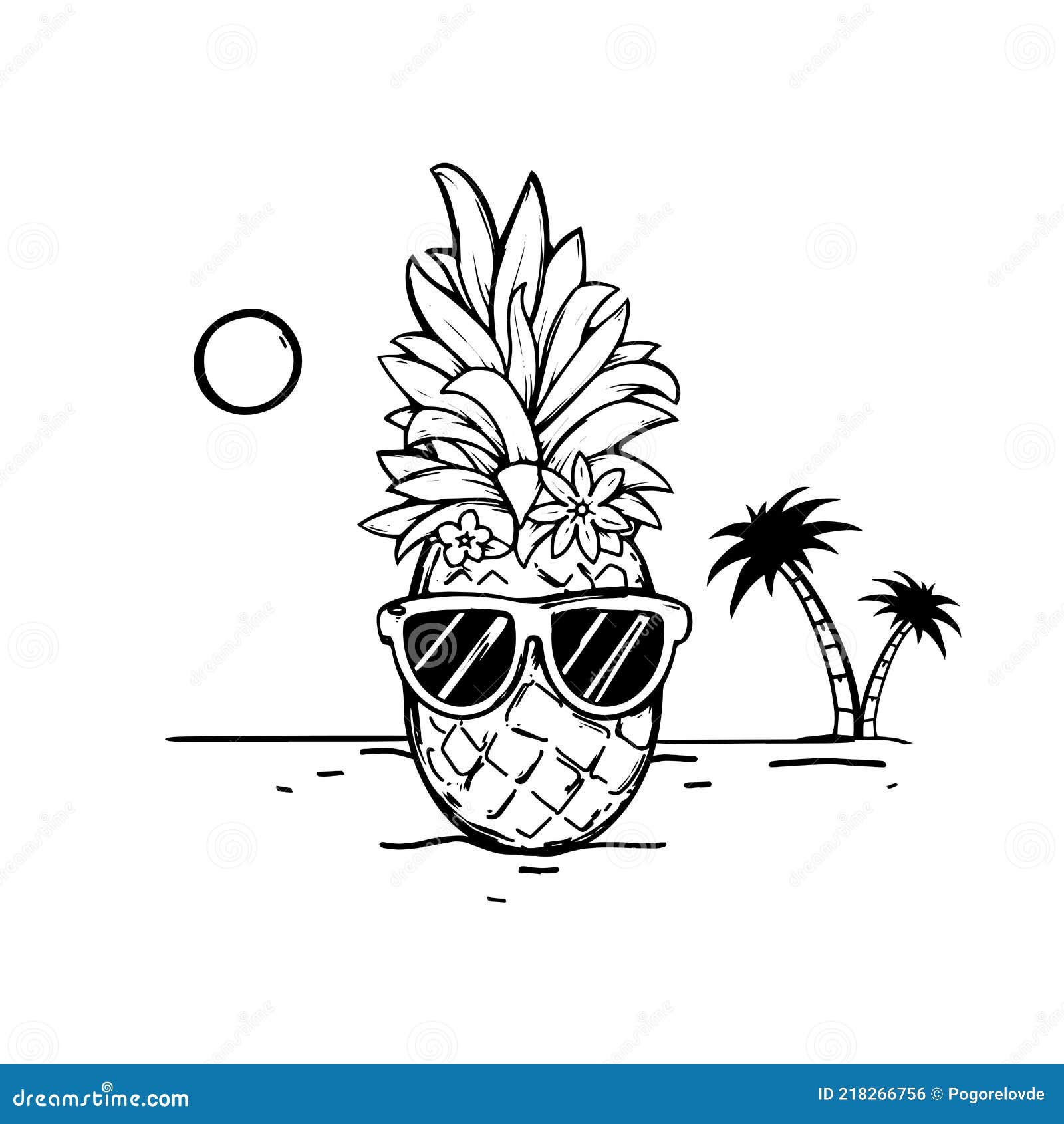 Doorlaatbaarheid rijk persoonlijkheid Ananas Van Hawaii in Een Zonnebril Op Het Strand Vector Illustratie -  Illustration of hawaï, grafisch: 218266756