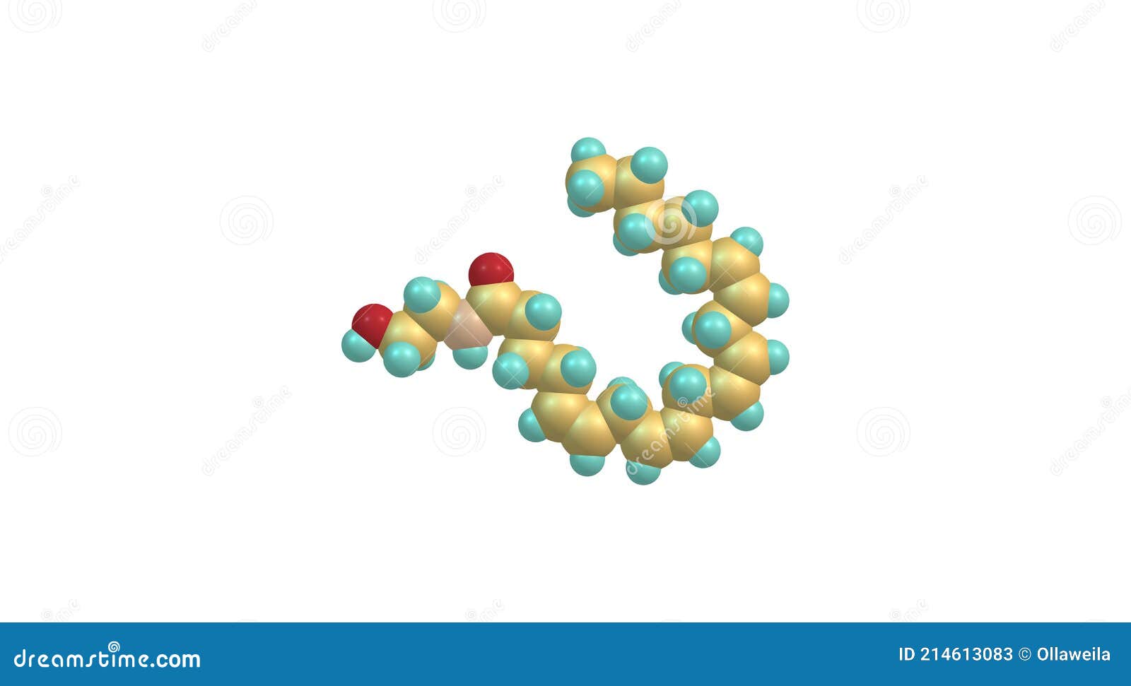 anandamide molecular structure  on white