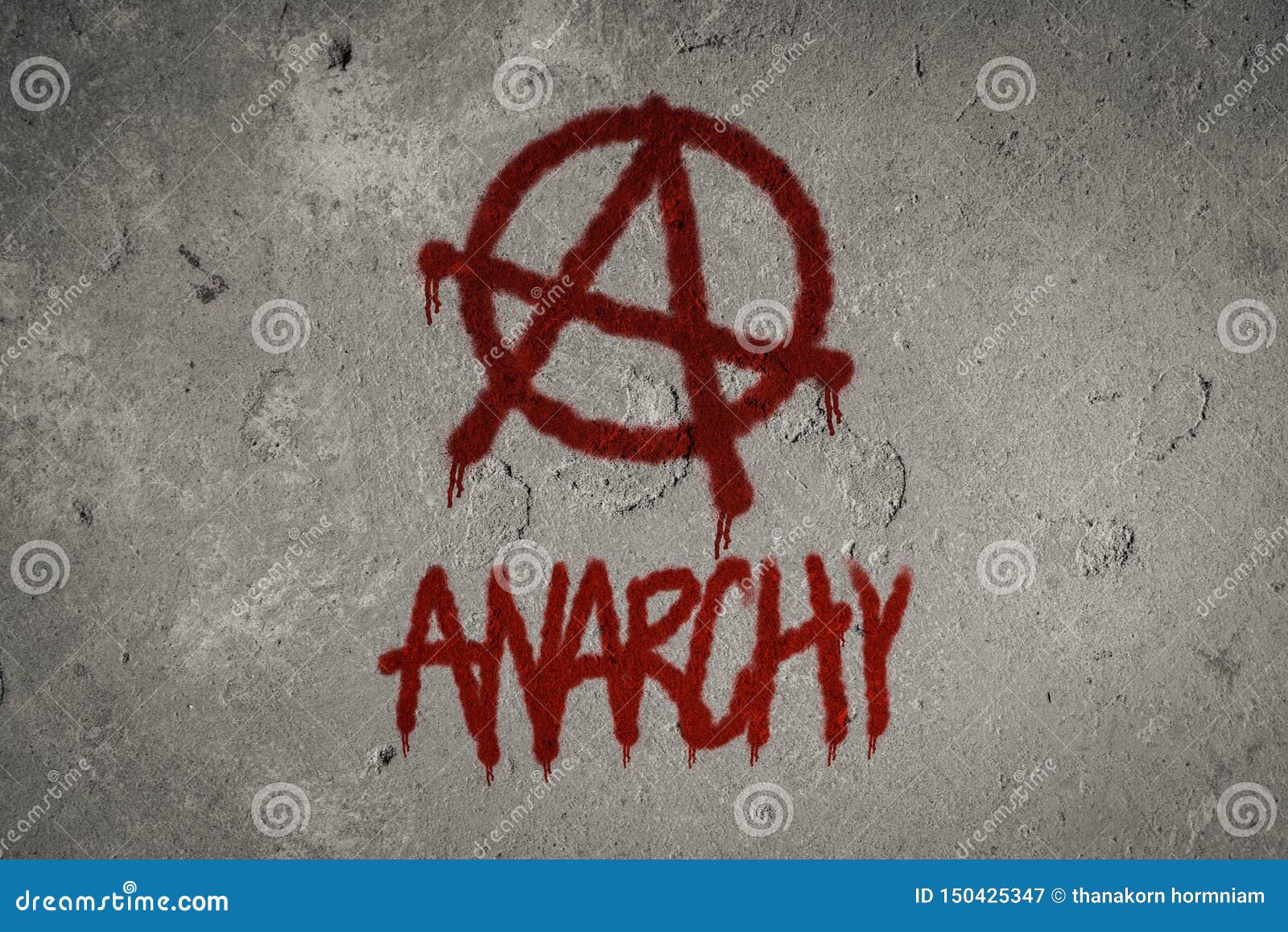 anarchy  spray painted on the wall