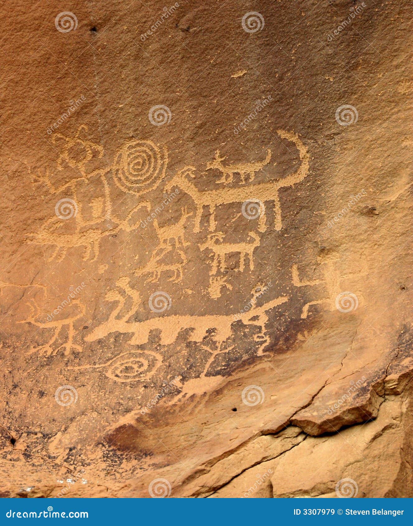 Anasazi Petroglyphs Royalty Free Stock Images - Image: 3307979