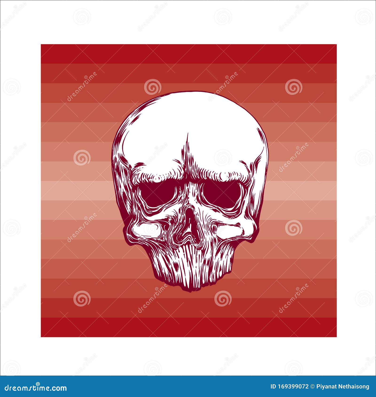 Snake enveloped skull with open mouth tattoo Vector Image