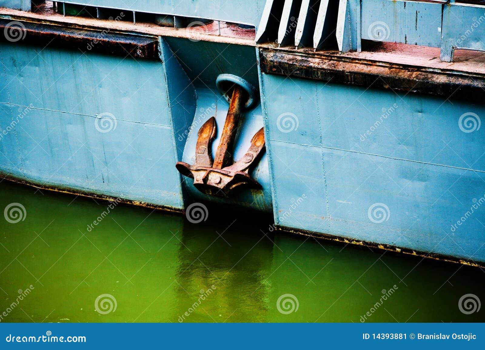 Anchor stock image. Image of surface, river, transportation 14393881