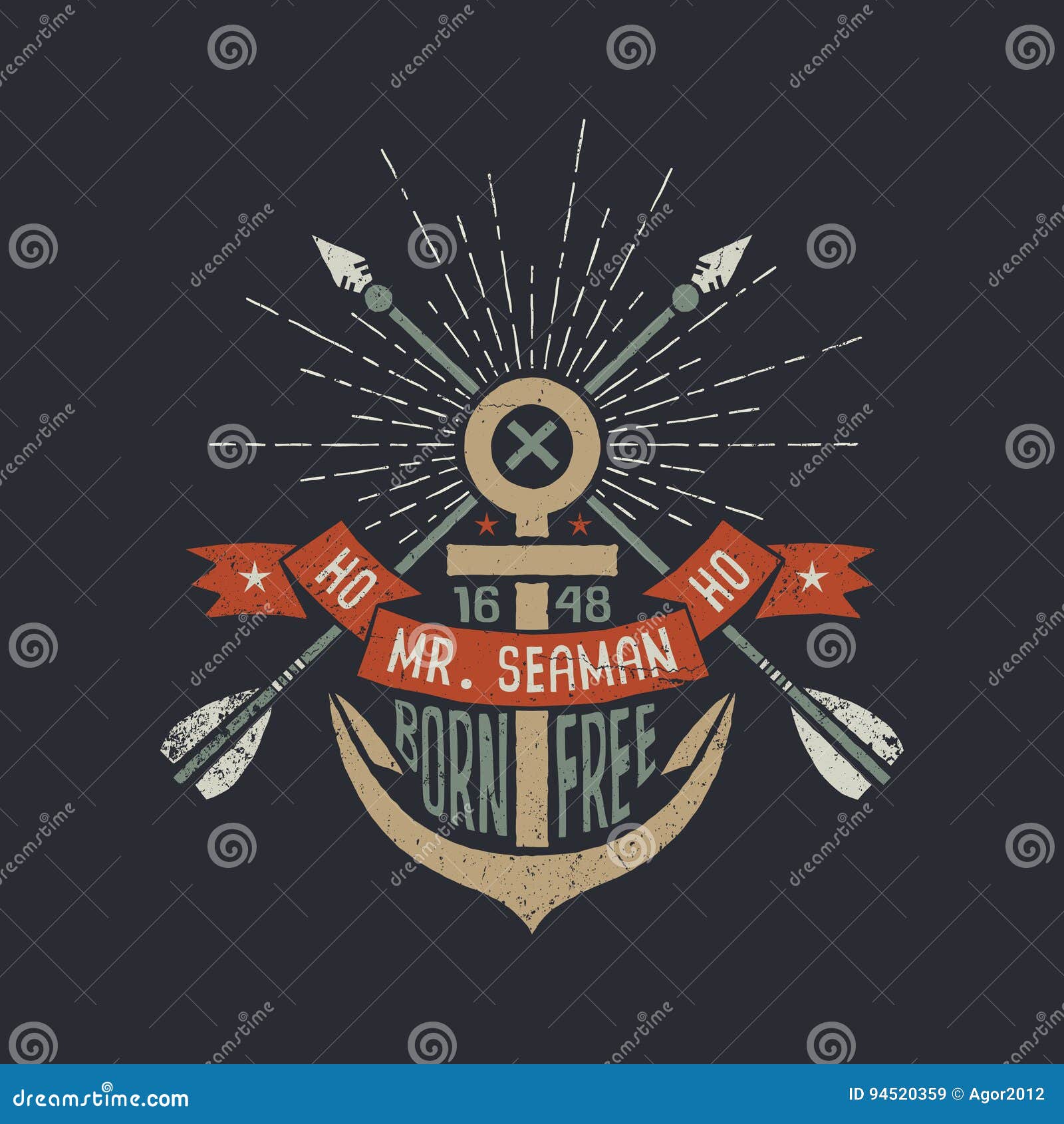 Anchor and arrows crossed stock vector. Illustration of navy - 94520359