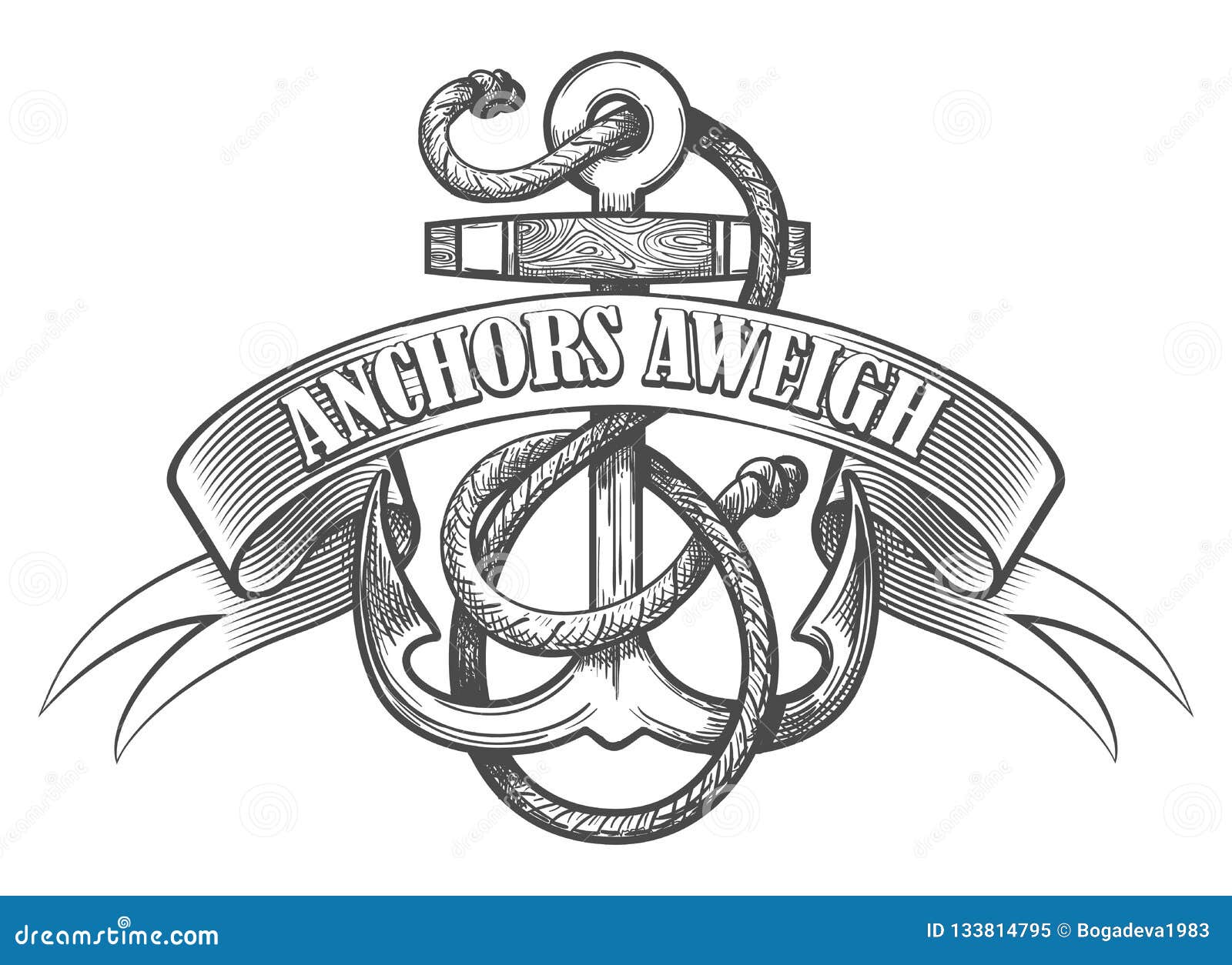 Old Tattoo Anchor Set stock vector Illustration of retro  84310139