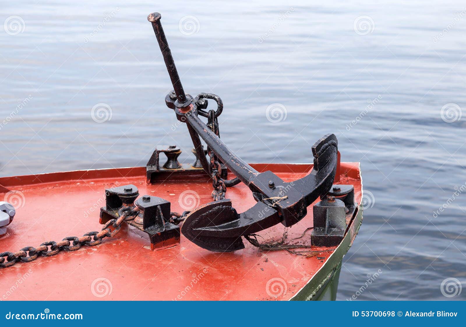 Anchor on the Board of Ship Stock Photo Image of anchored, strong
