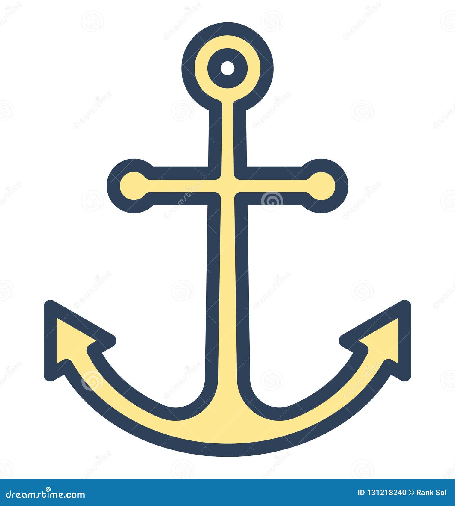 Anchor, Boat Anchor Isolated Vector Icon that Can Be Very Easily