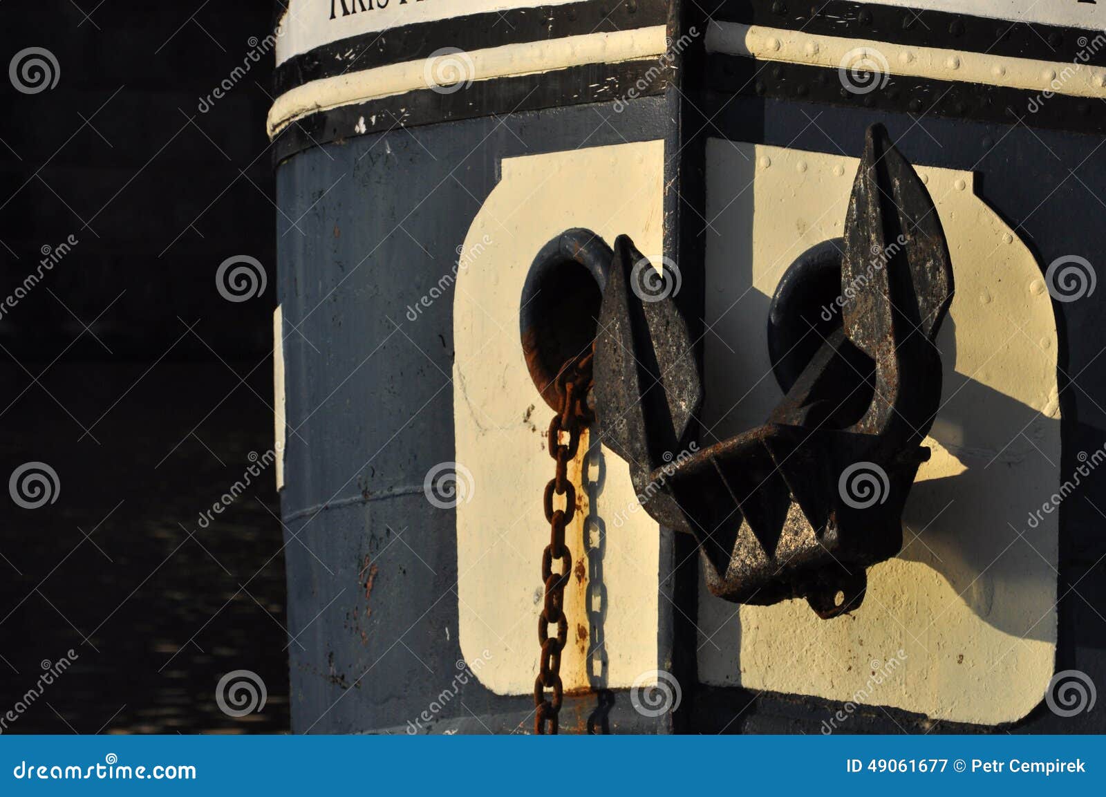 Boat anchor stock image. Image of river, sailboat, sail 49061677