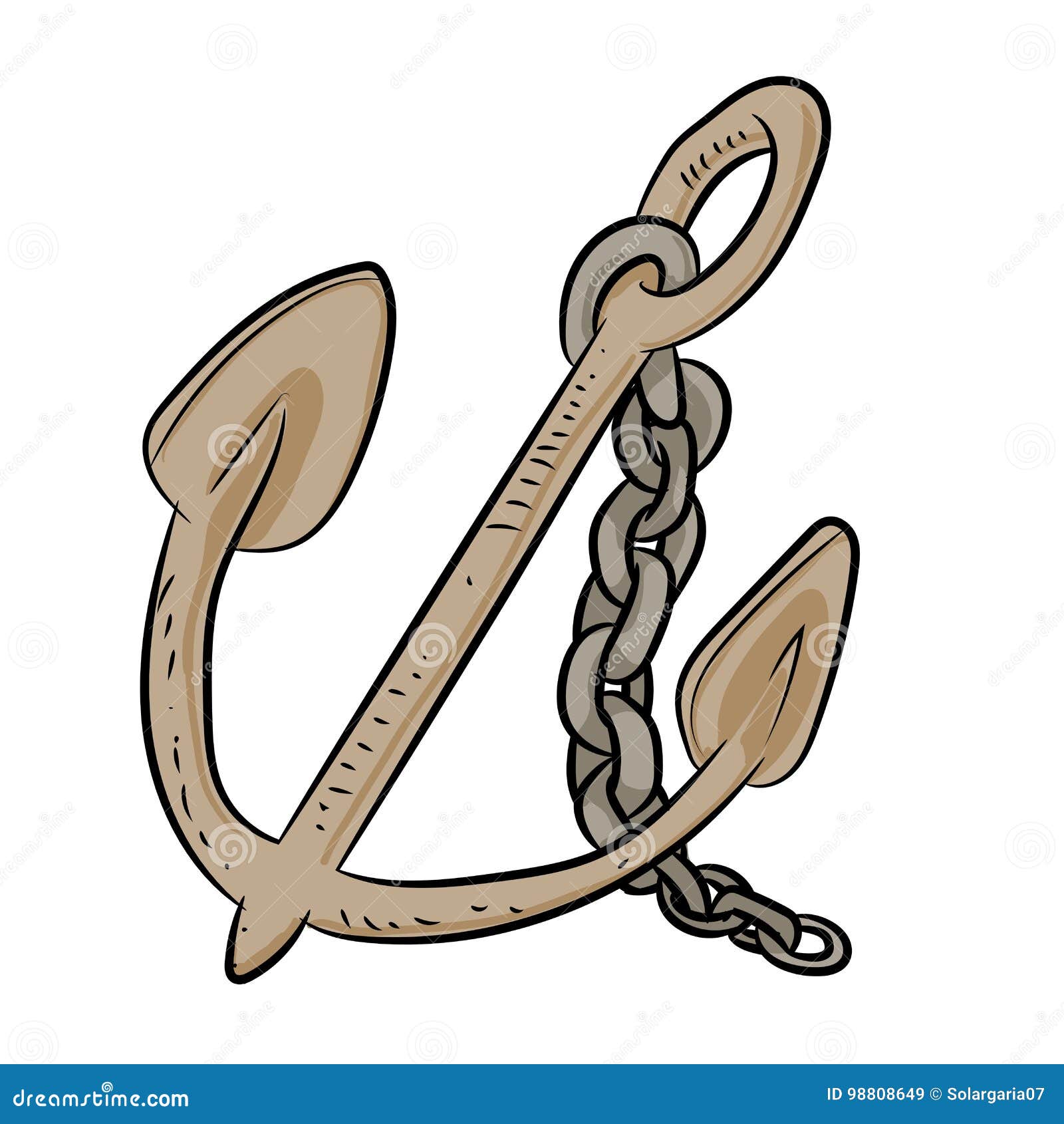 Anchor Cartoon - Vector Illustration Stock Vector - of element, equipment: