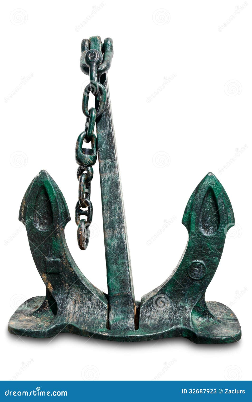 Anchor with chain stock image. Image of retro, oldfashioned - 32687923