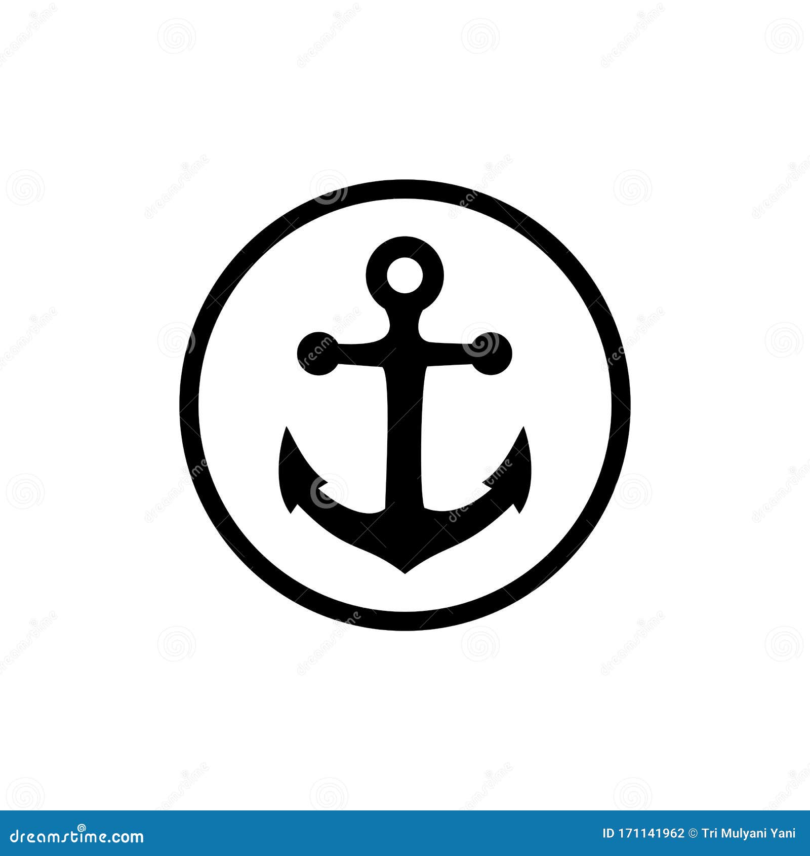 Anchor icon design symbol stock illustration. Illustration of mode