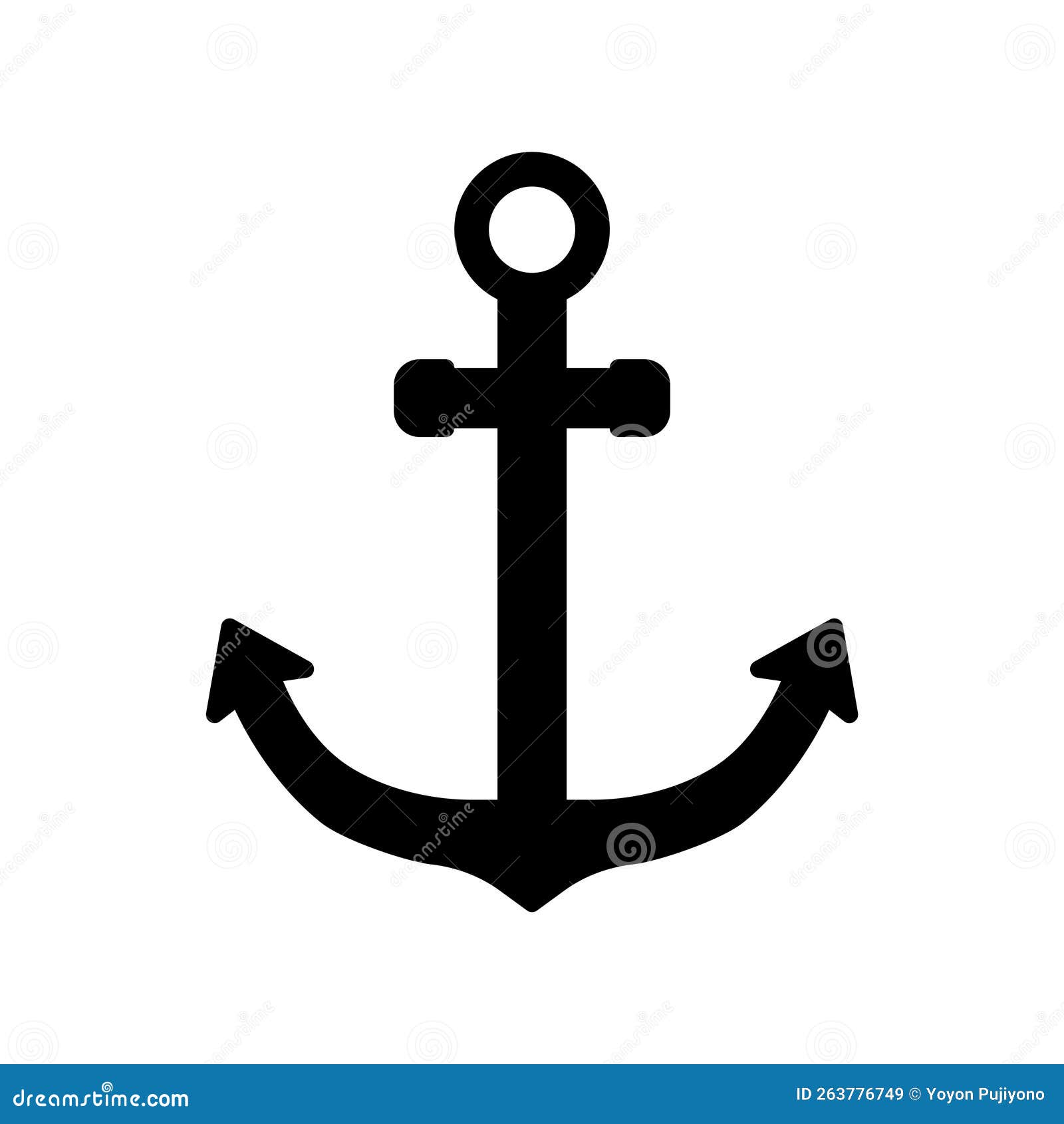 Anchor Icon for Marine or Cruise Ship Stock Vector - Illustration of ...