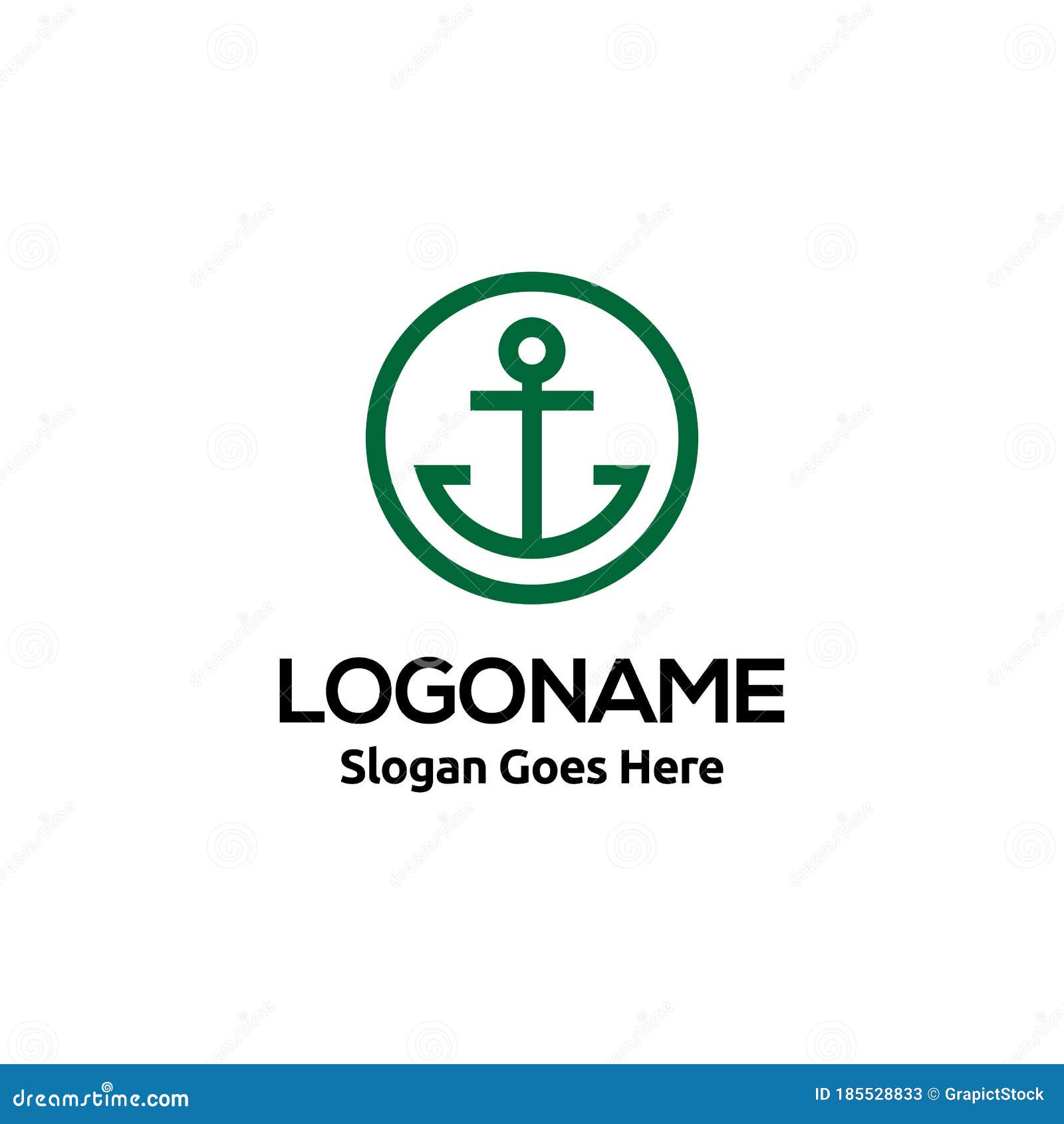 Anchor Logo Design. Nautical Logo Design Concept. Marine Logo Concept