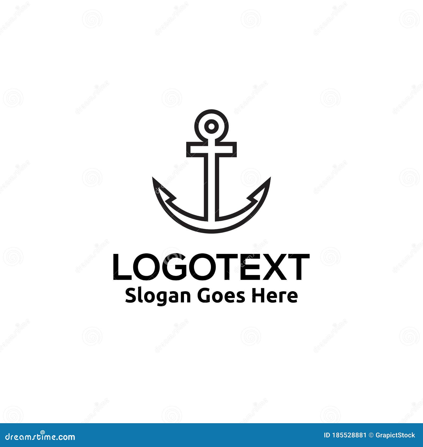 Anchor Logo Design. Nautical Logo Design Concept. Marine Logo Concept