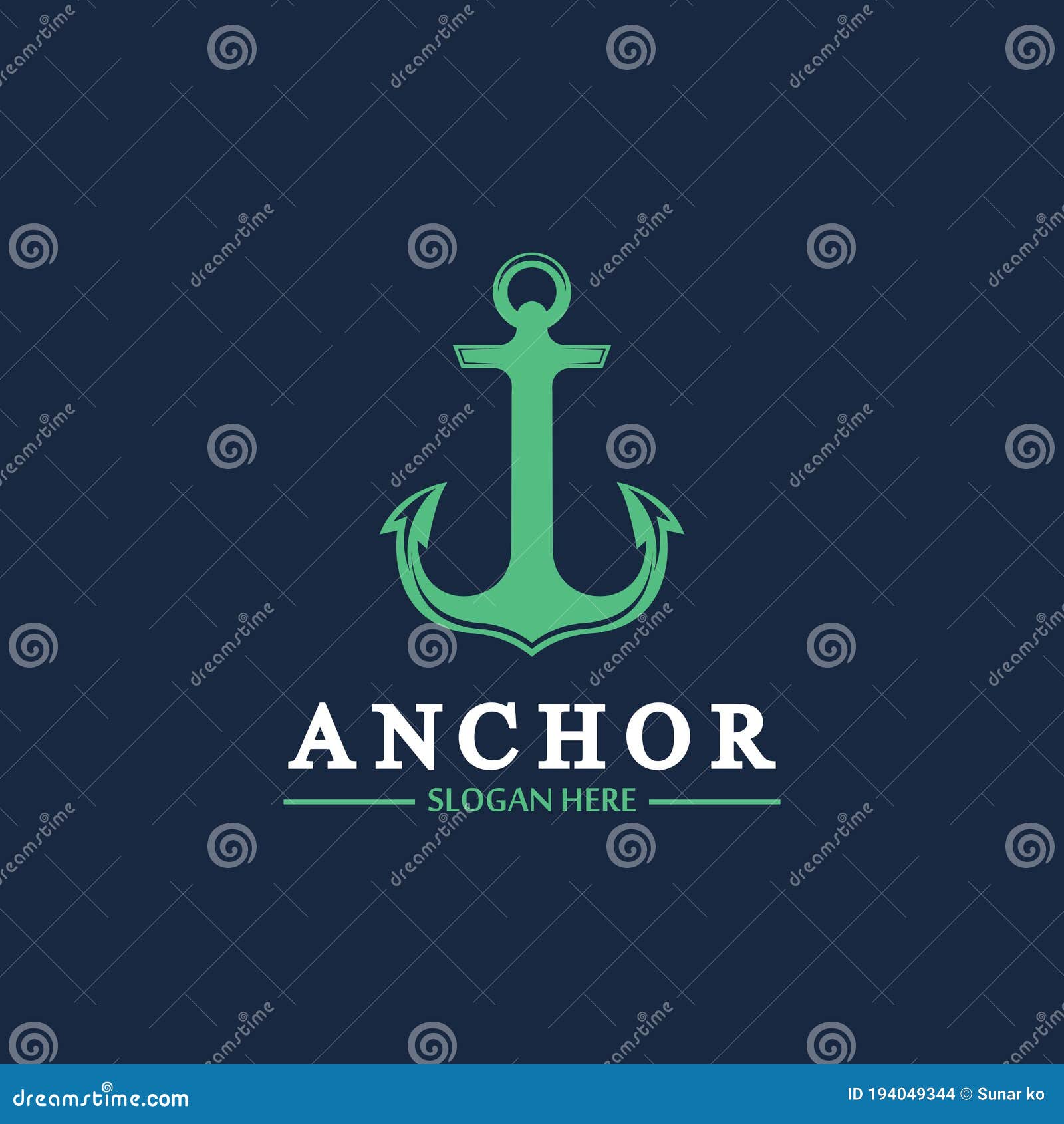 Anchor Logo and Symbol Template Icons App Vector Image Stock Vector Illustration of security