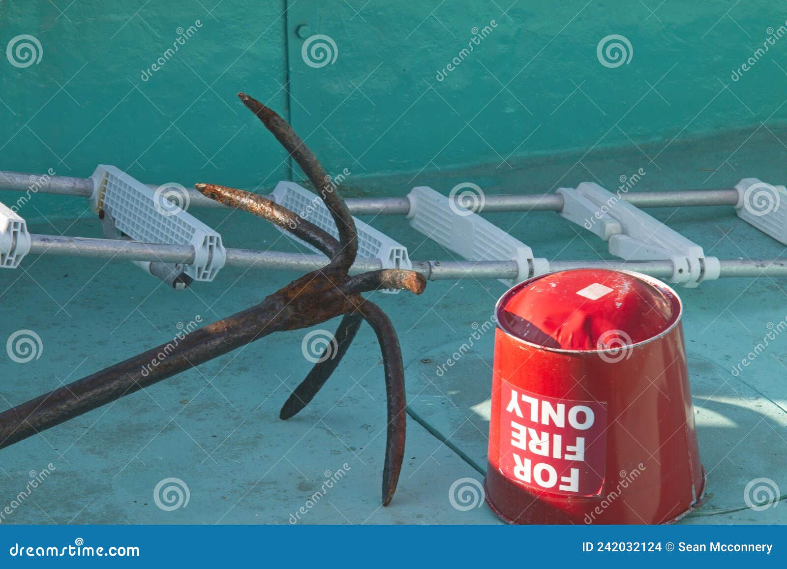 Items You May Find on a Fishing Boat. Stock Photo - Image of pale