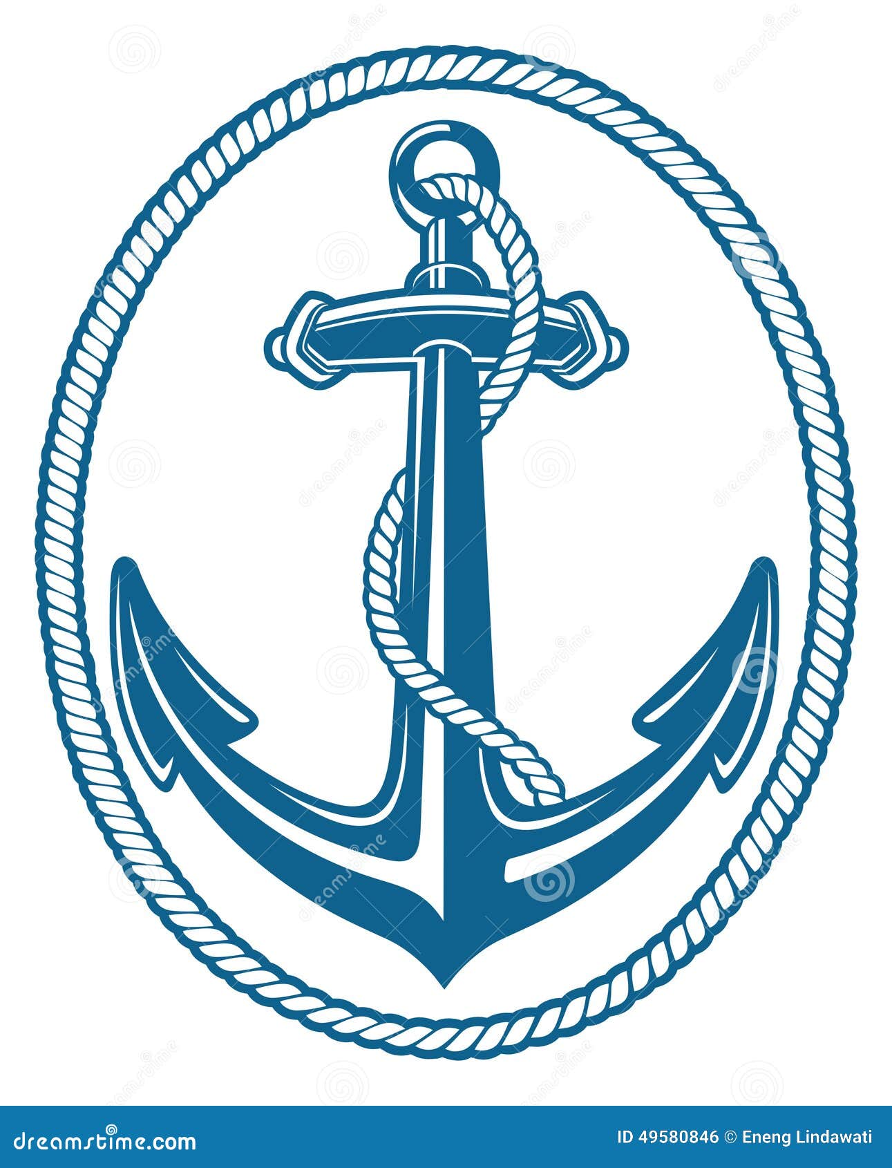 ANCHOR ROPE stock illustration. Illustration of emblem 49580846