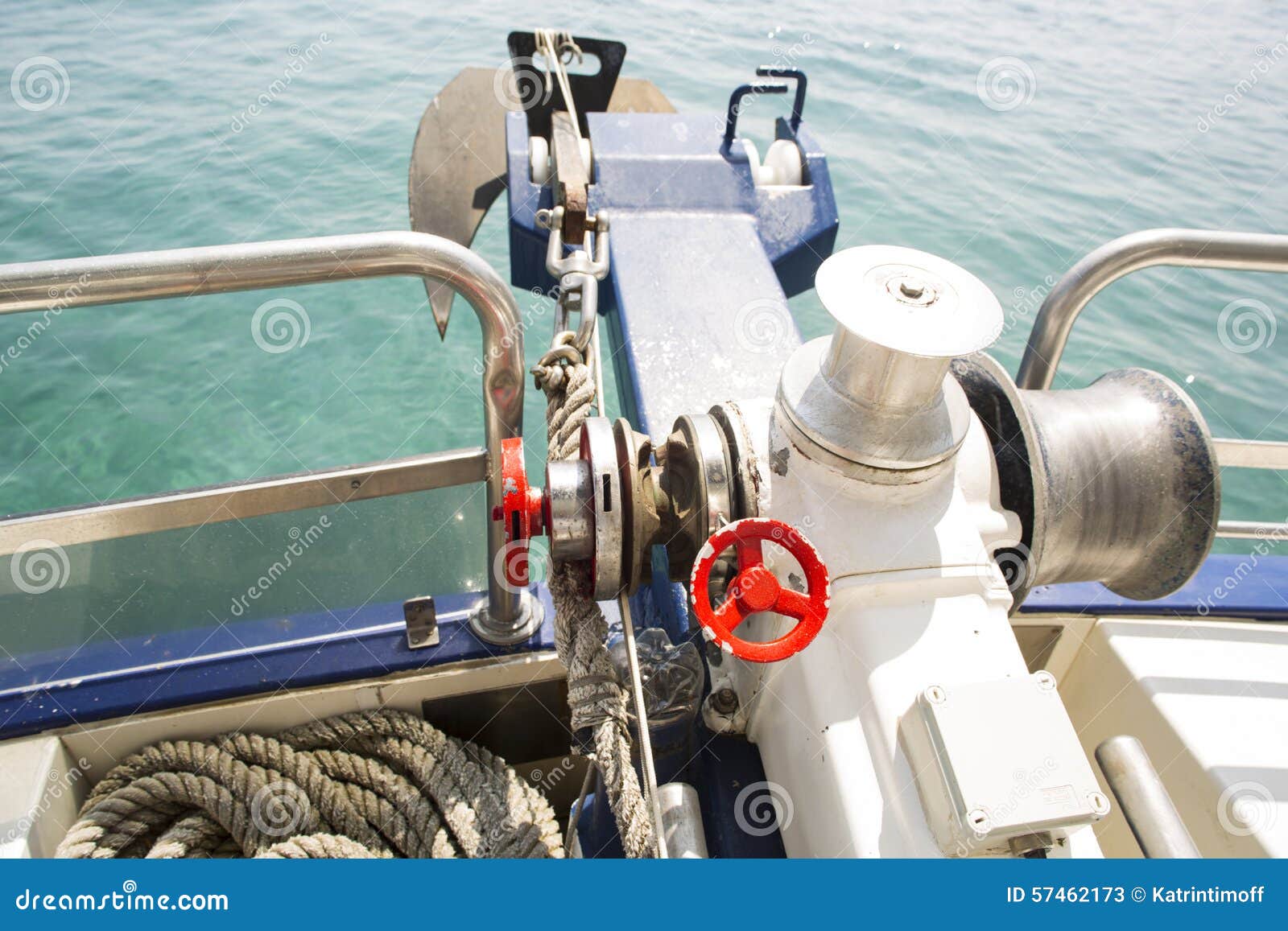 Anchor of the sea boat stock image. Image of detail, mechanism 57462173
