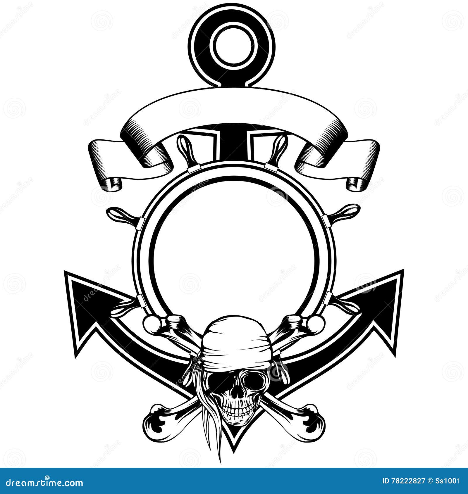 Anchor And Skull Vector Illustration | CartoonDealer.com #24907858