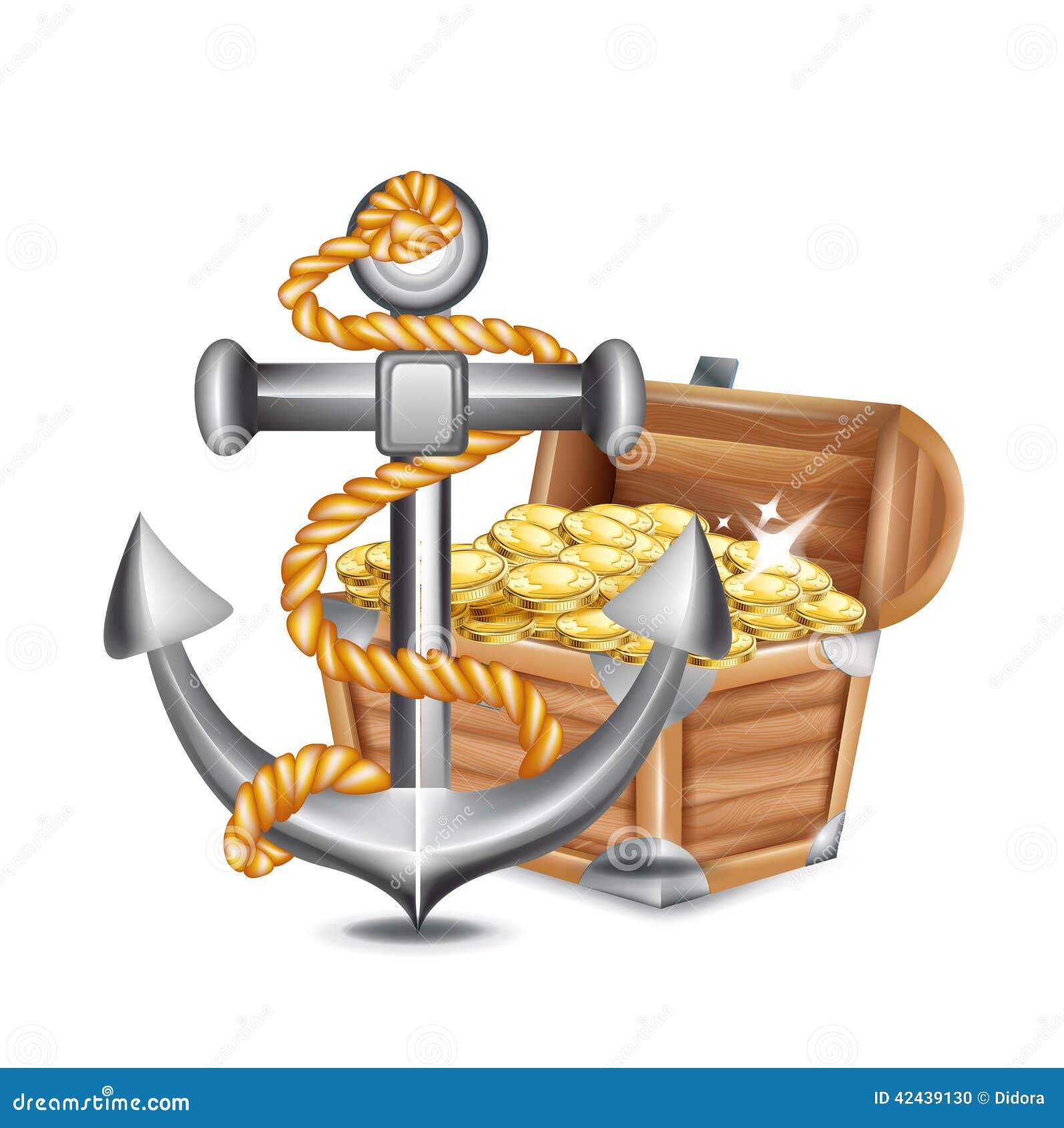 anchor-treasure-chest-golden-coins-isola