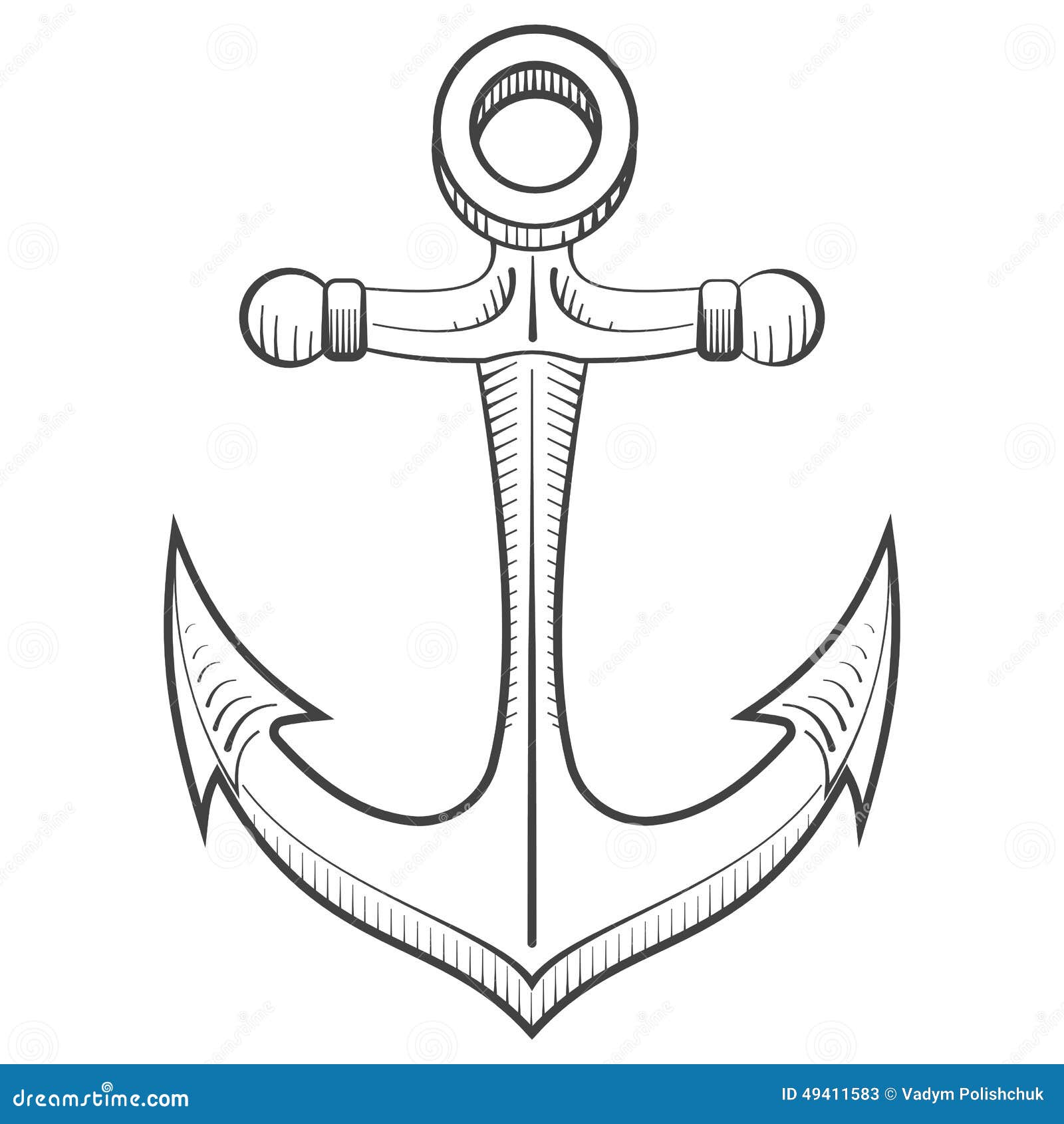 Anchor In Vintage Retro Style Stock Vector - Illustration: 49411583