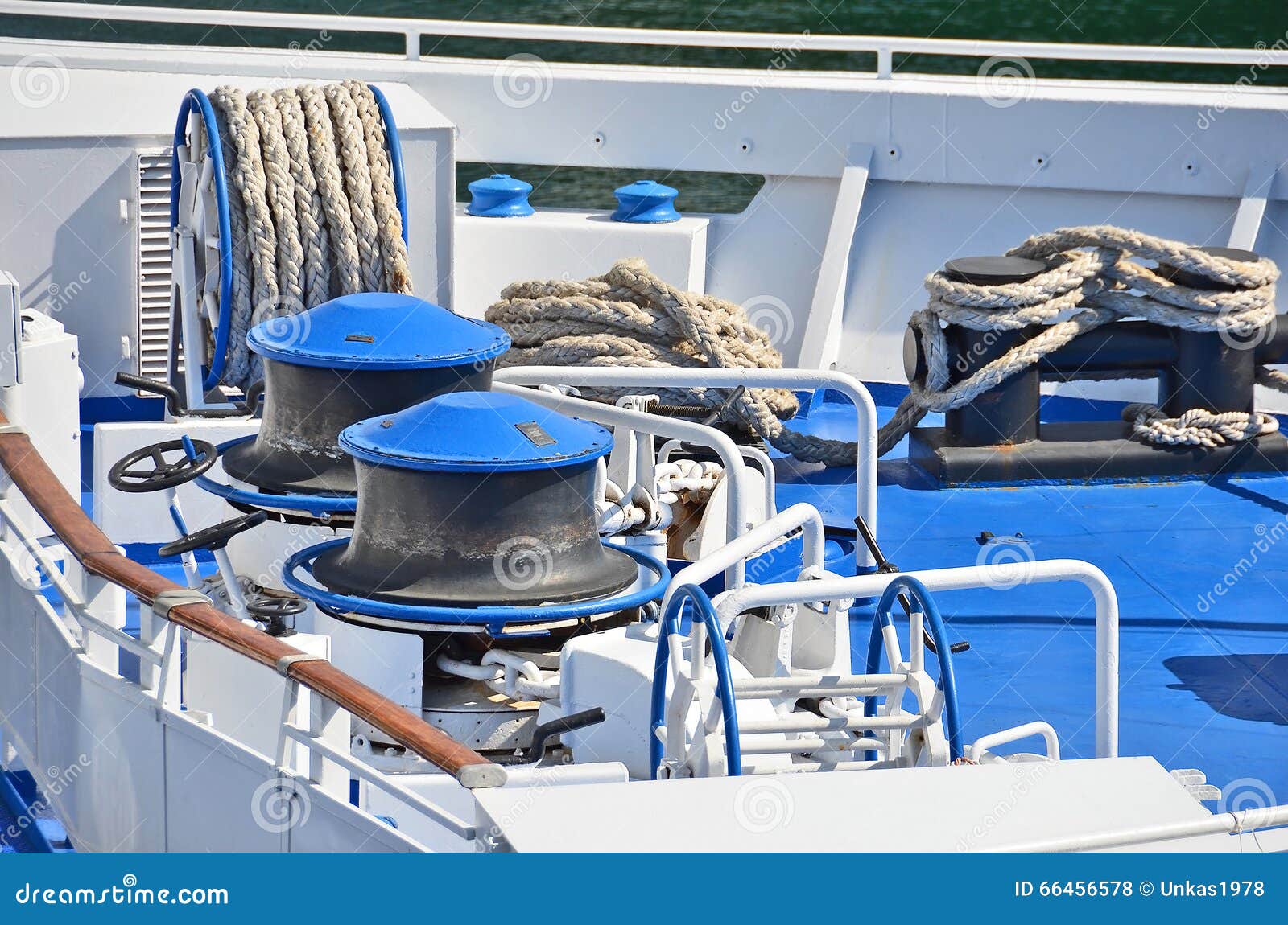 Anchor winch with chain stock photo. Image of boat, pull 66456578