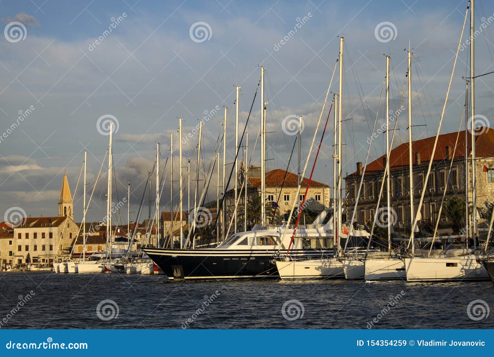 Anchored Vessels in Stari Grad Hvar Stock Image - Image of ship, boats ...