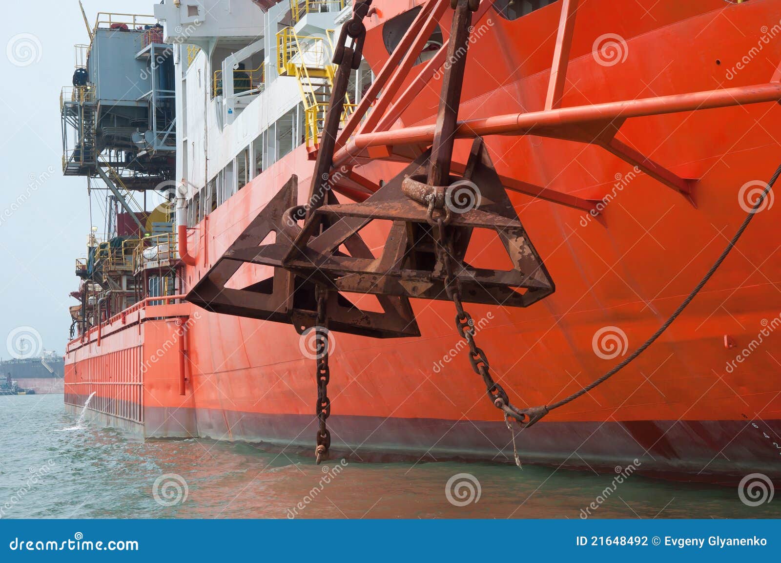 Anchors on Drill Ship stock photo. Image of drill, painted 21648492