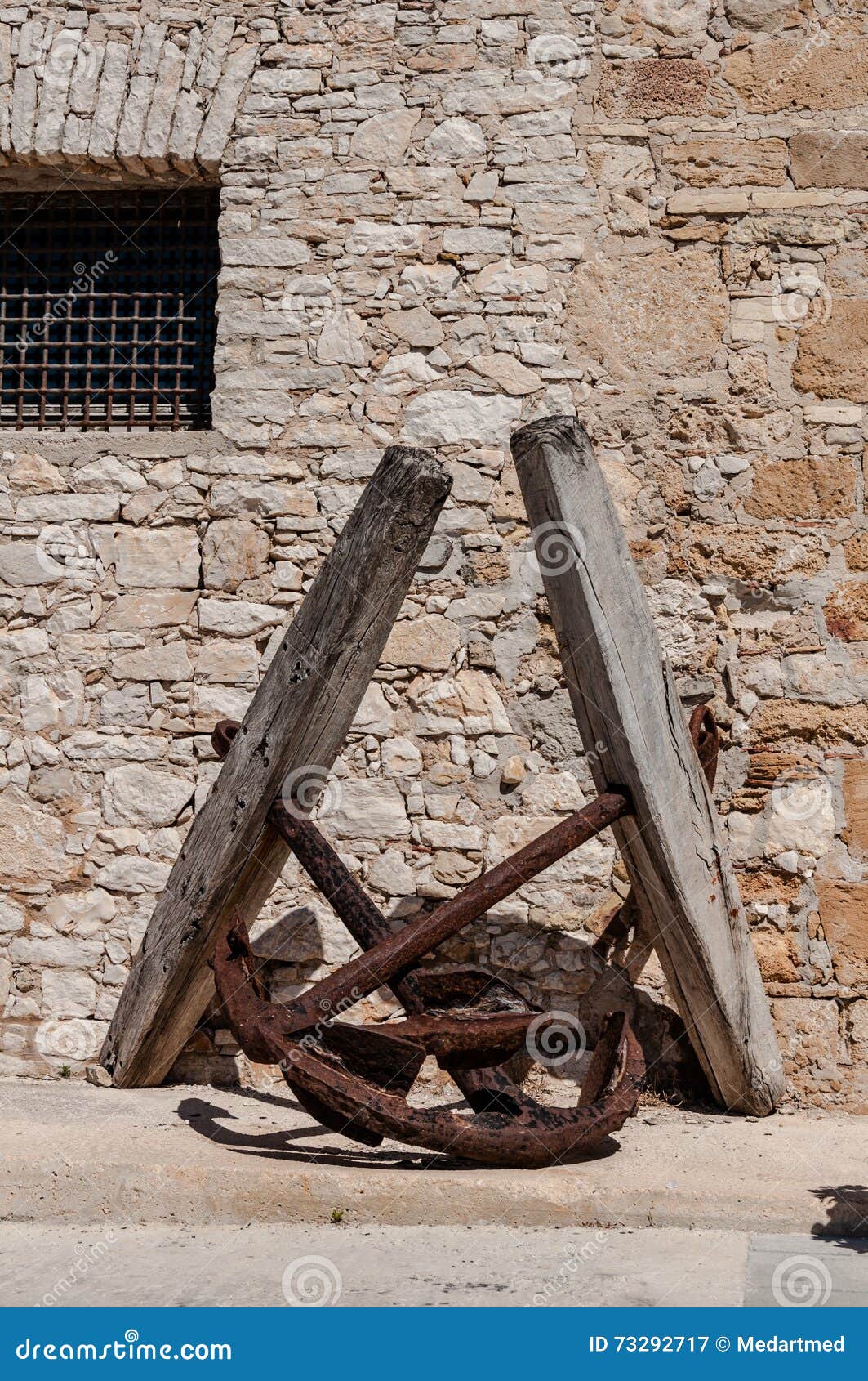 Anchors stock image. Image of stone, stones, armature 73292717