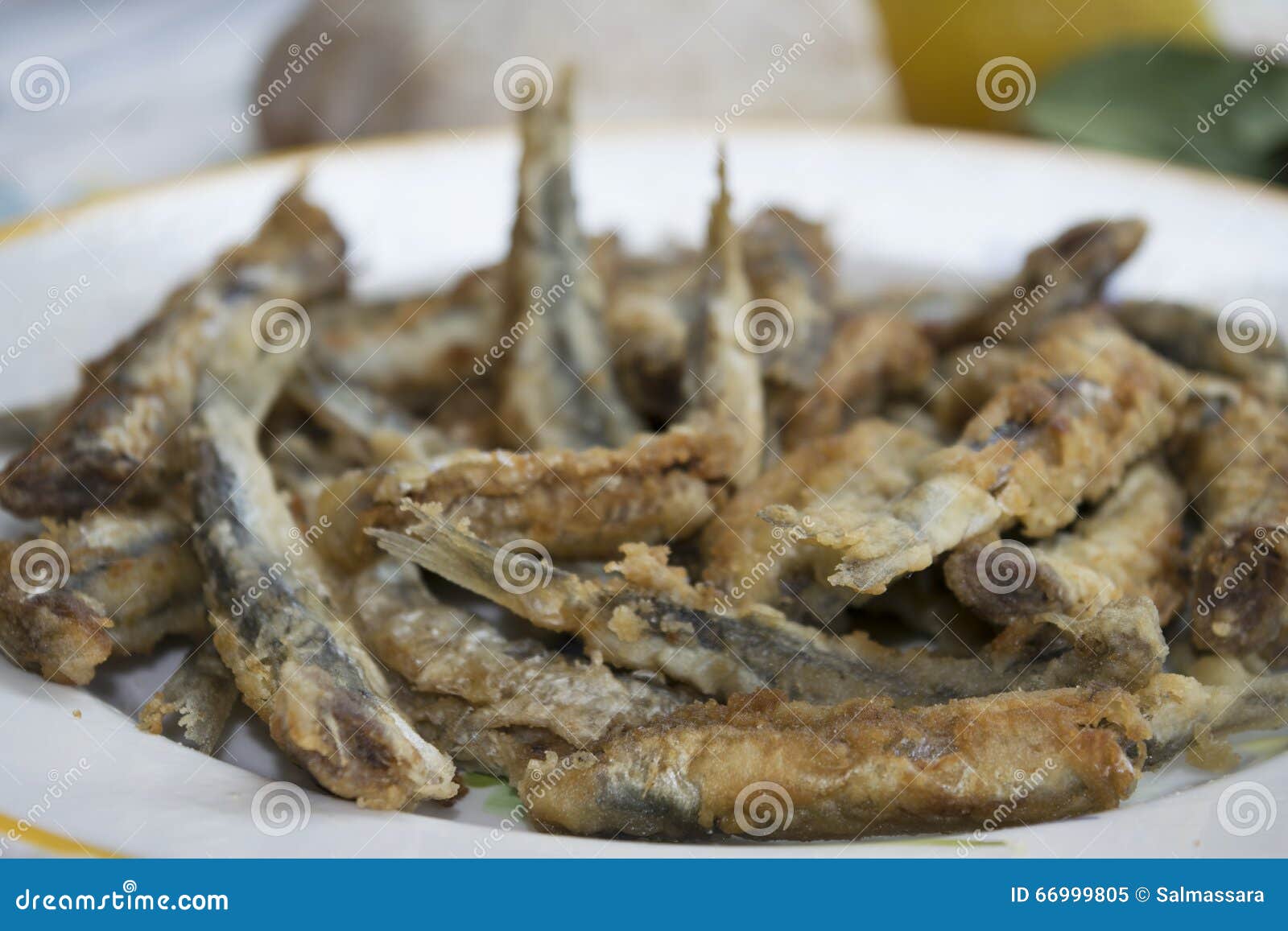 Anchovy Fillets Floured and Fried Stock Image Image of battered, spain 66999805