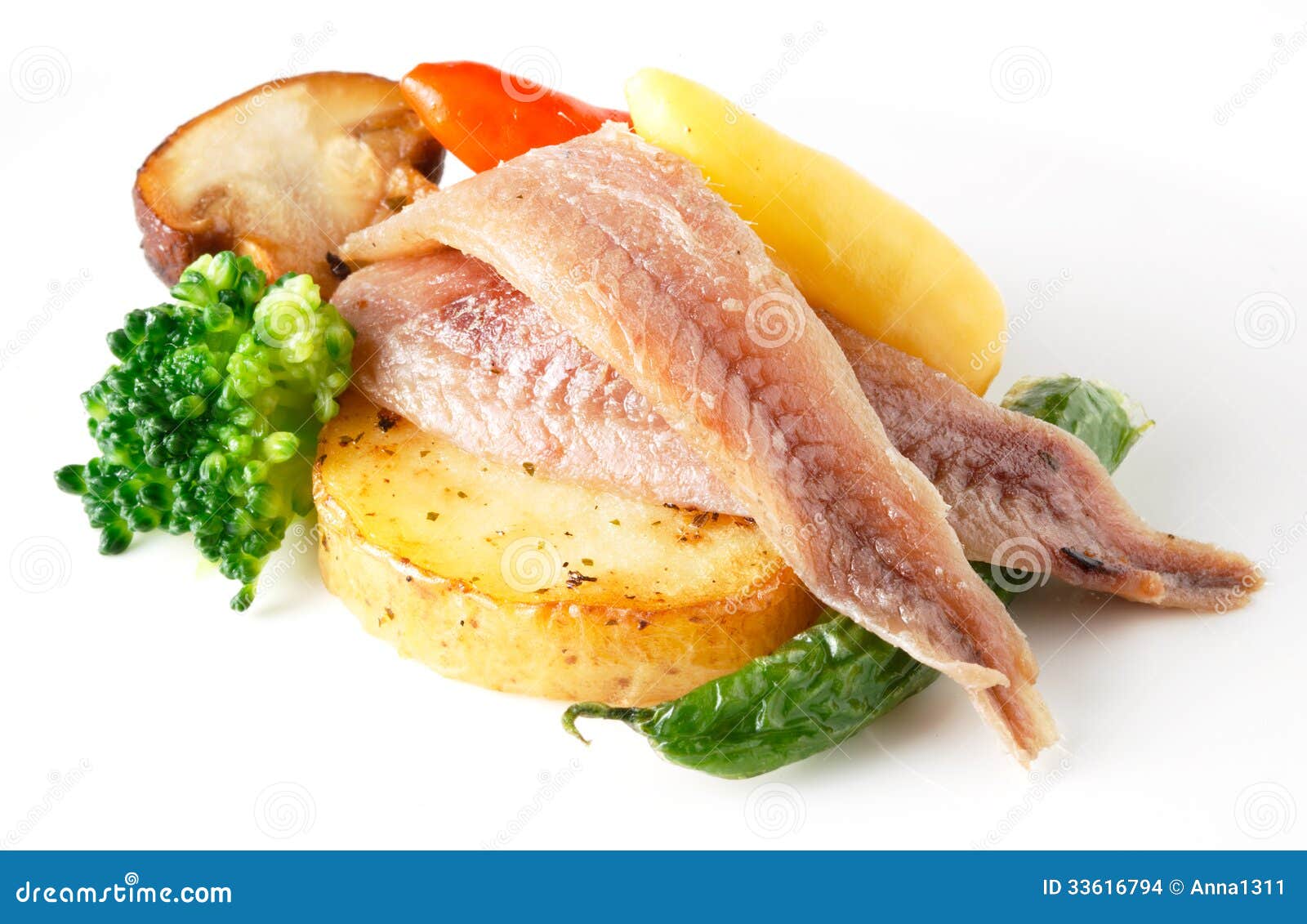 Anchovy with Vegetables Isolated Stock Photo Image of pickles, fish