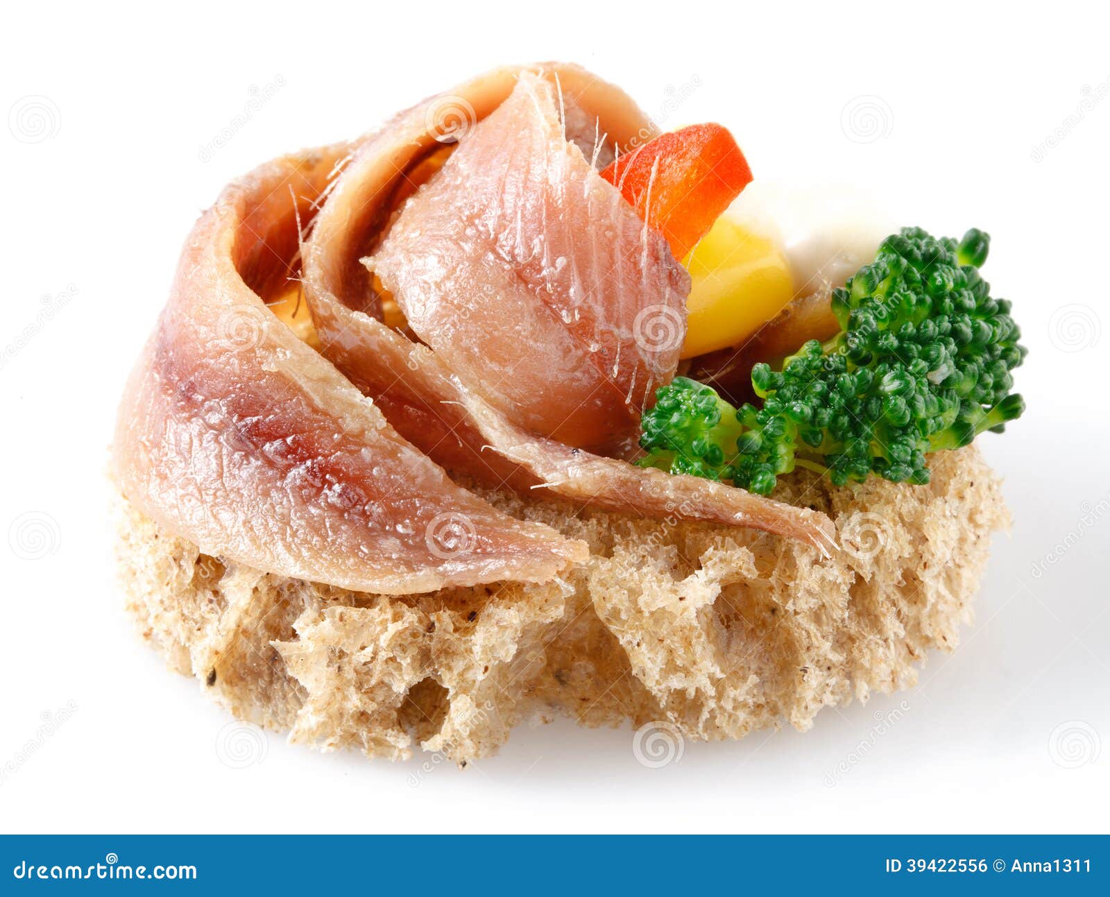 Anchovy with vegetables stock photo. Image of anchovies 39422556