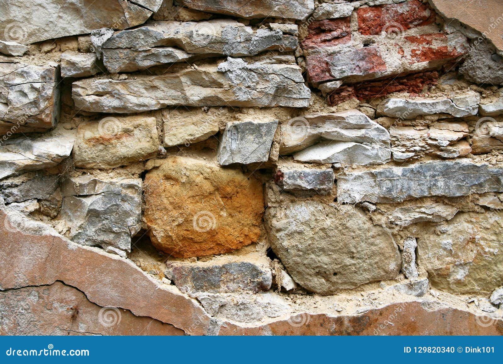 ancien stone and brick wall