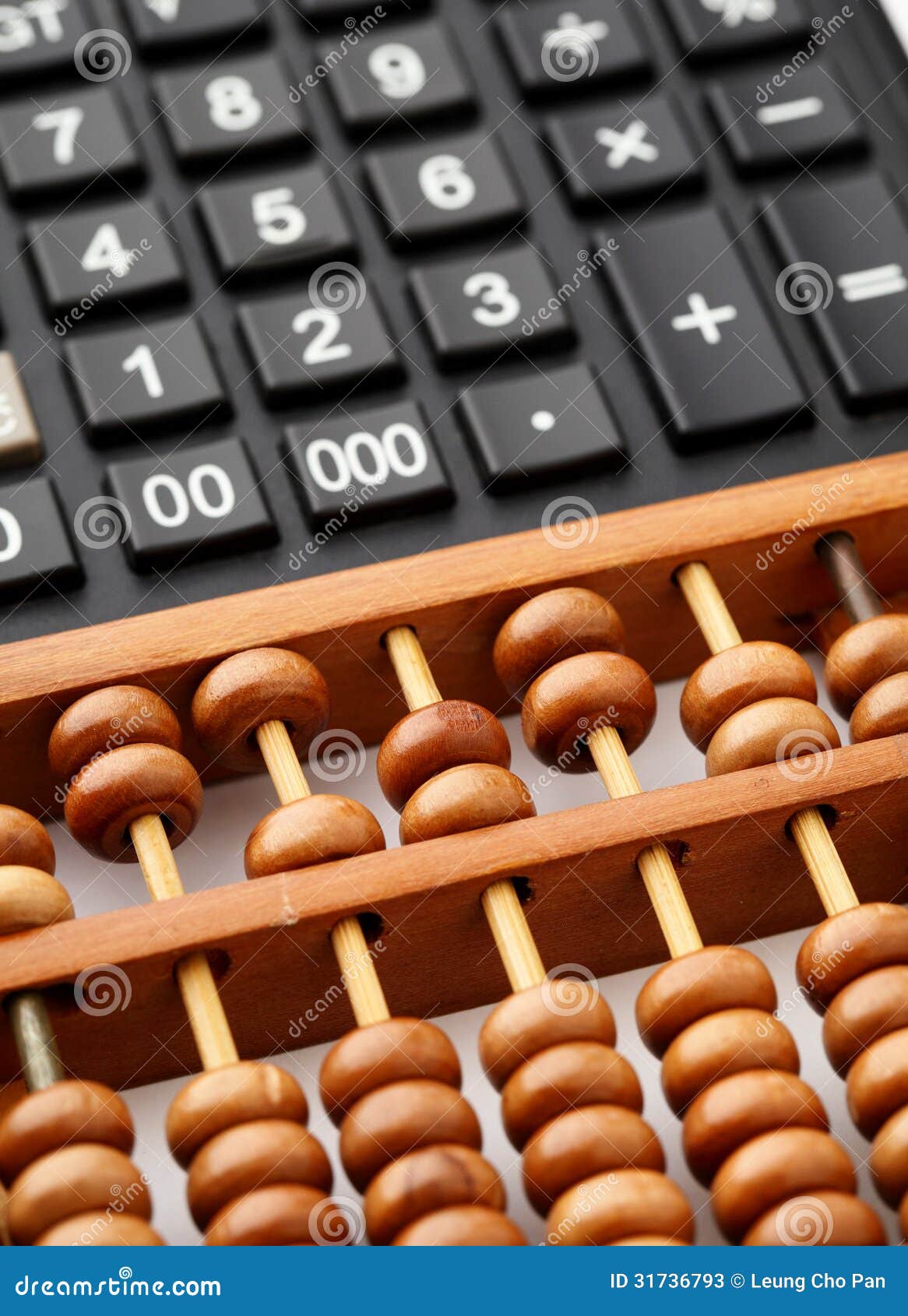 Ancient Abacus and Modern Calculator Stock Image Image of accounting