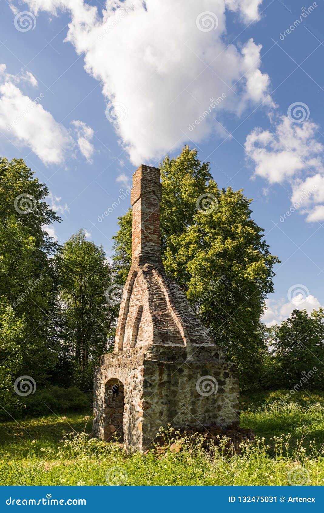 Ancient Abandoned Mill Surrounded by Beautiful Nature. House Built Stone and Wood, Exterior Walls and Dilapidated Bridge Stock Image - Image chimney, architecture: 132475031