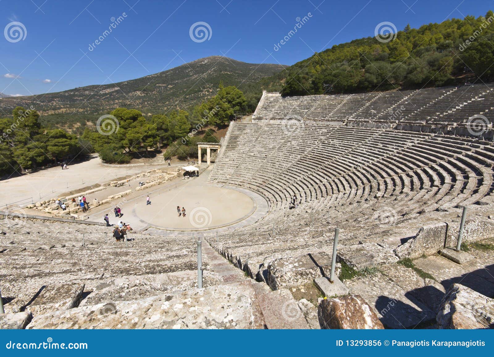 ancient amphitheater of epidaurus at greece