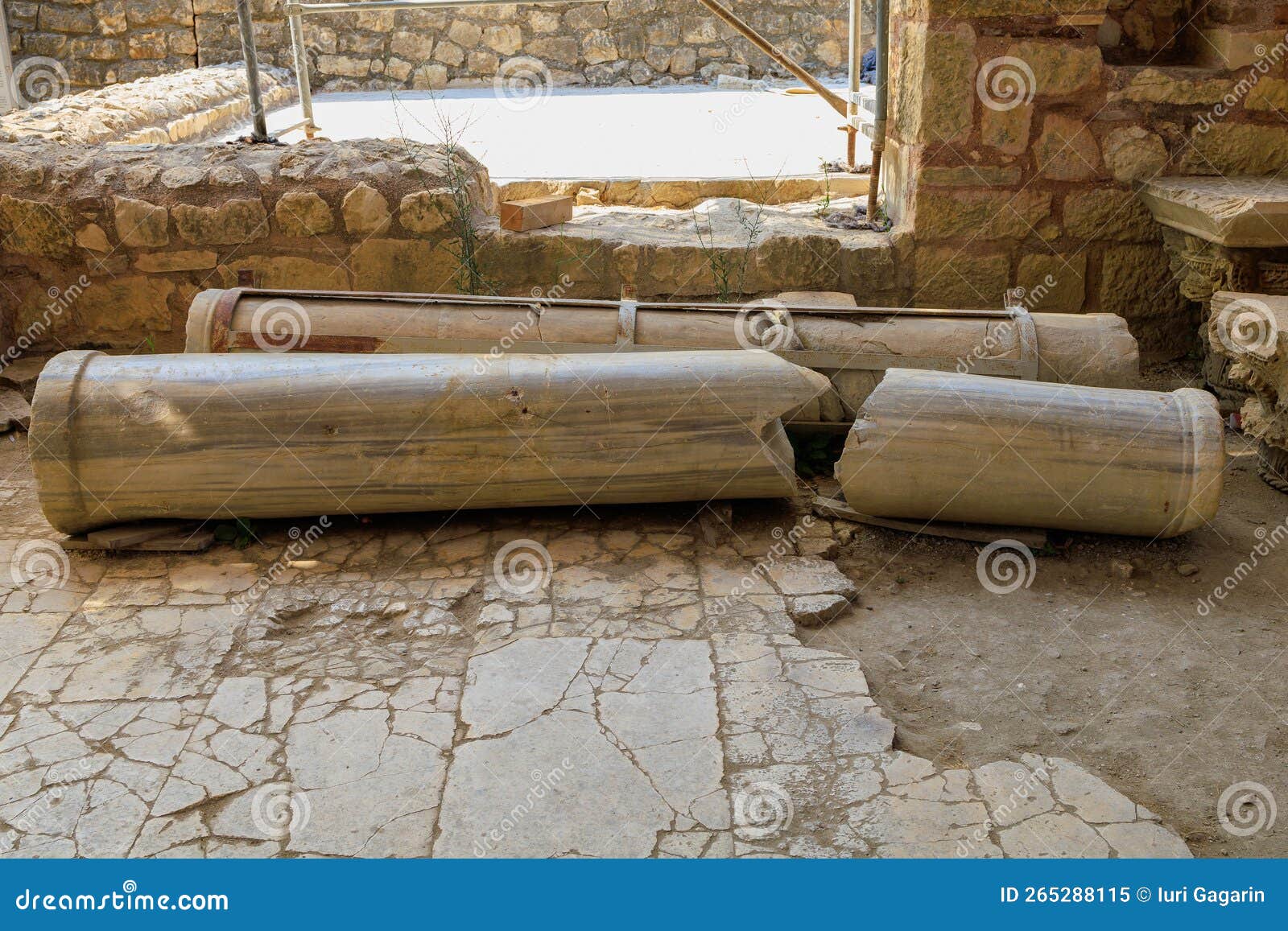 ancient antique column. background with copy space