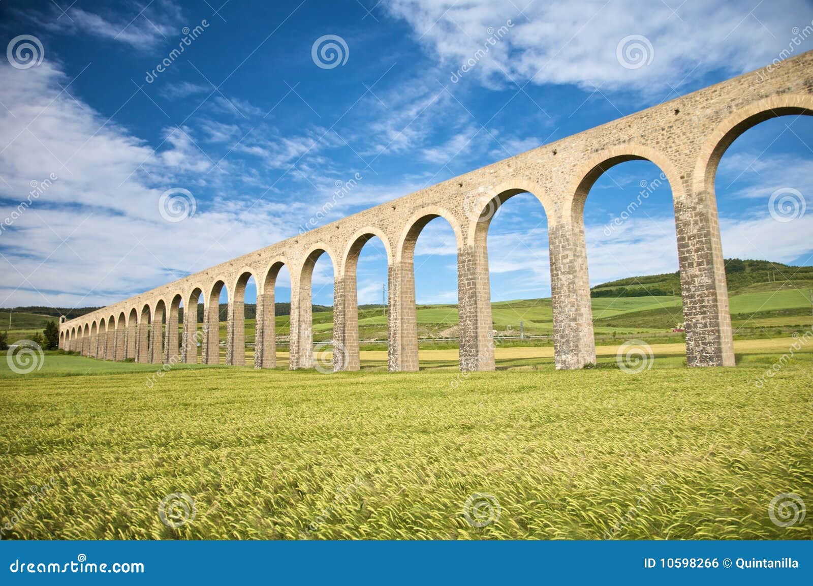 ancient aqueduct in pamplona