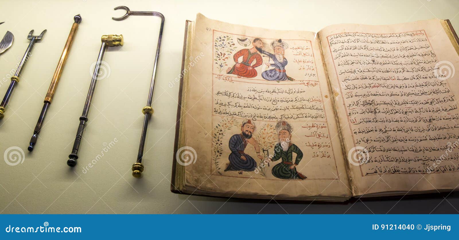 Ancient Arabian Medical Book and Tools Editorial Image Image of brown