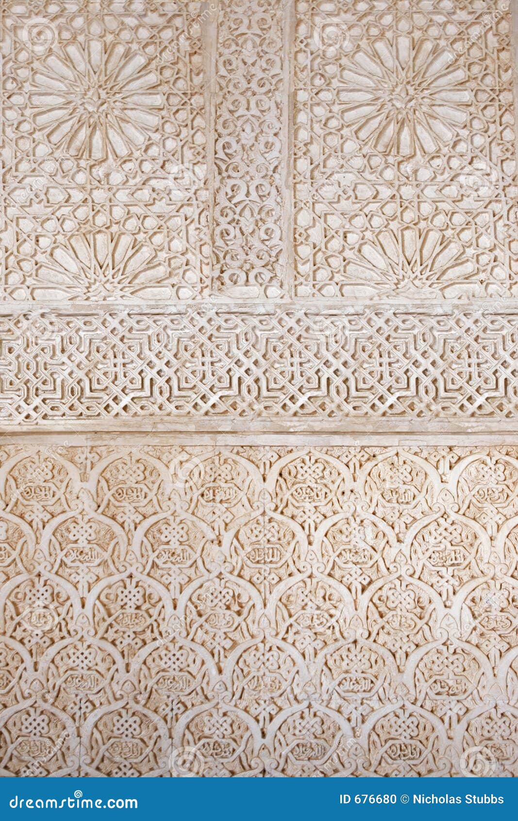 ancient architecture in the alhambra palace in spain