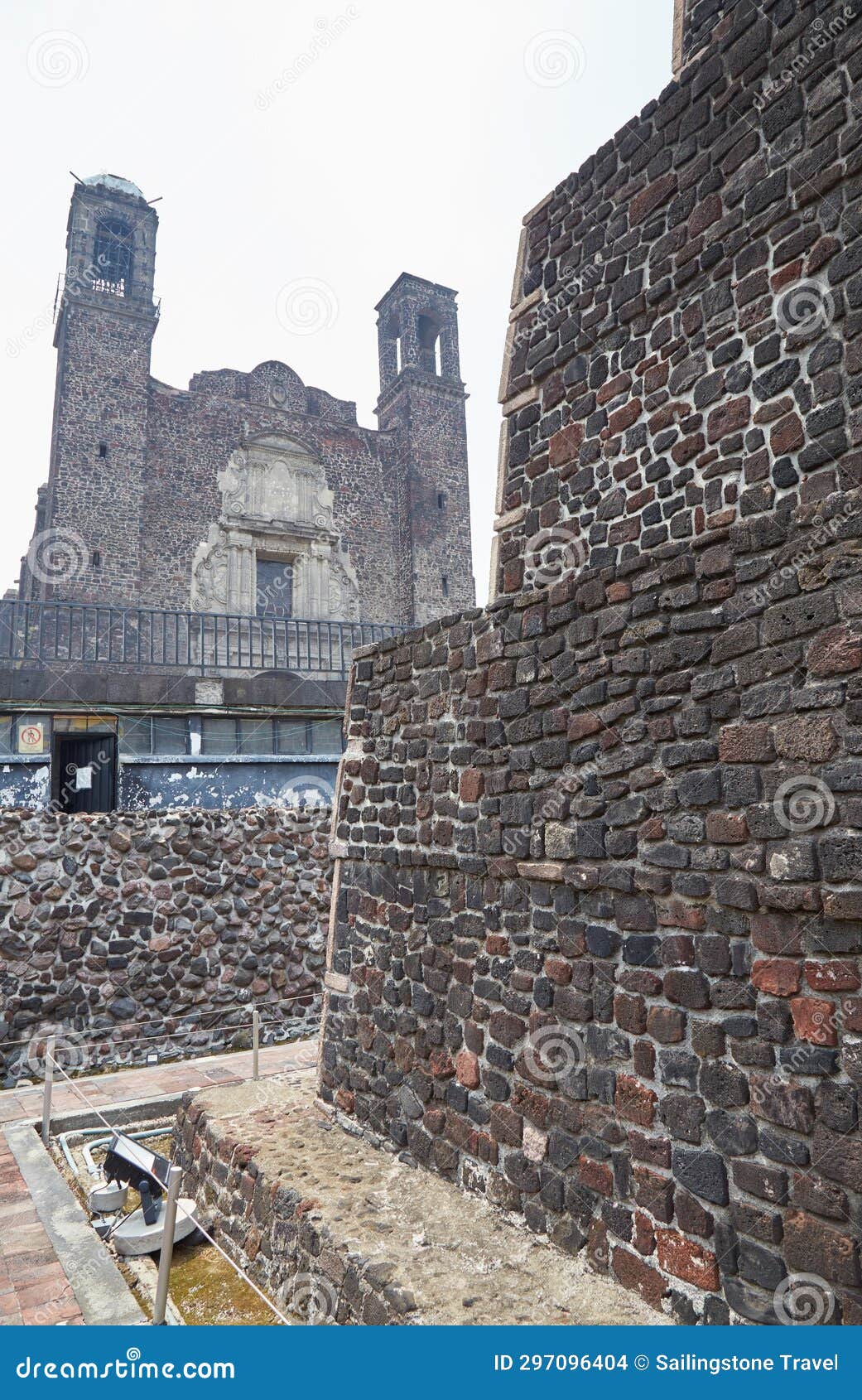 the ancient aztec ruins of tlatelolco in mexico city
