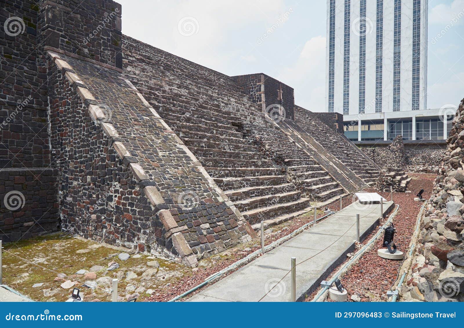 the ancient aztec ruins of tlatelolco in mexico city