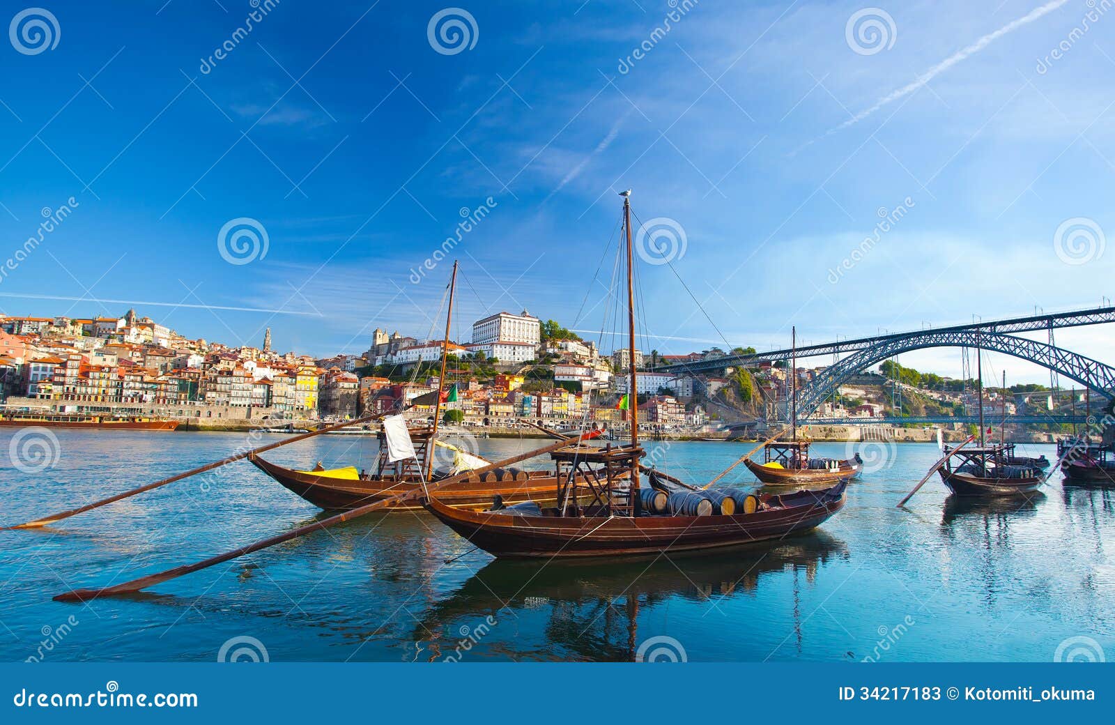 Ancient Boat In Oporto, In Which Was Used To Transport The ...