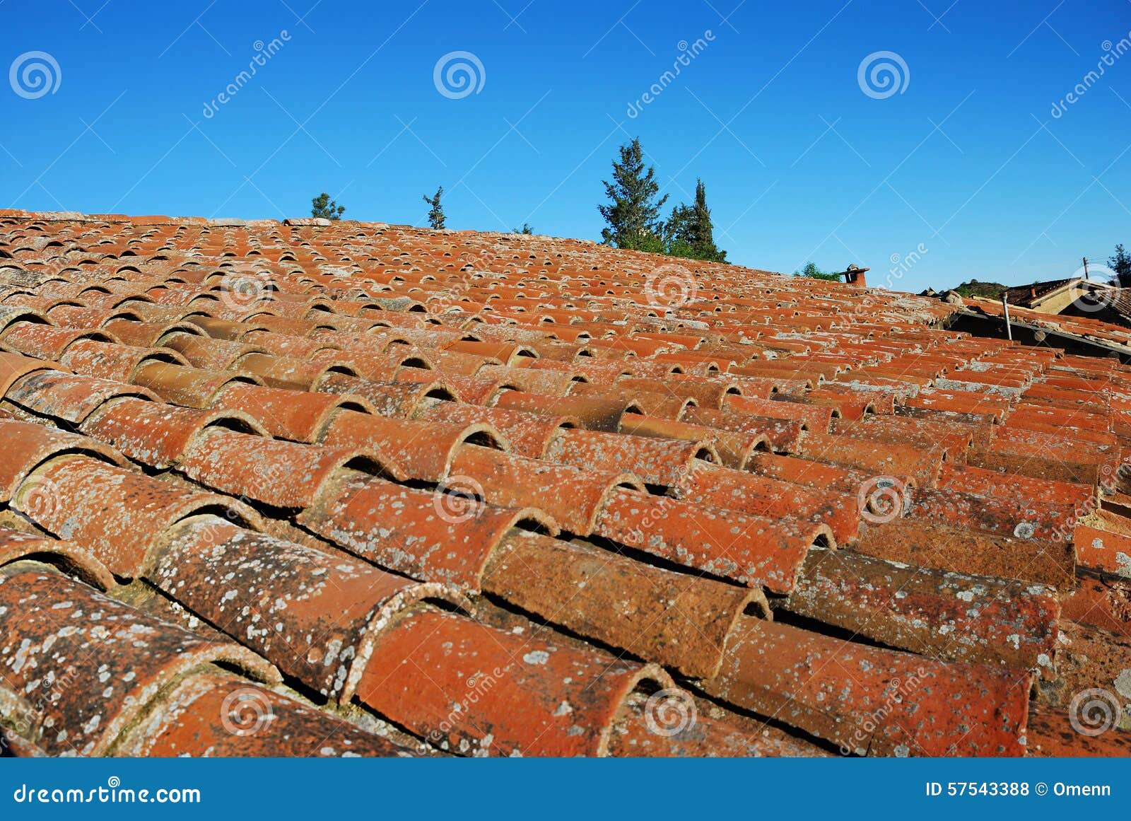 Ancient bricktile roof stock photo. Image of close, ancient 57543388