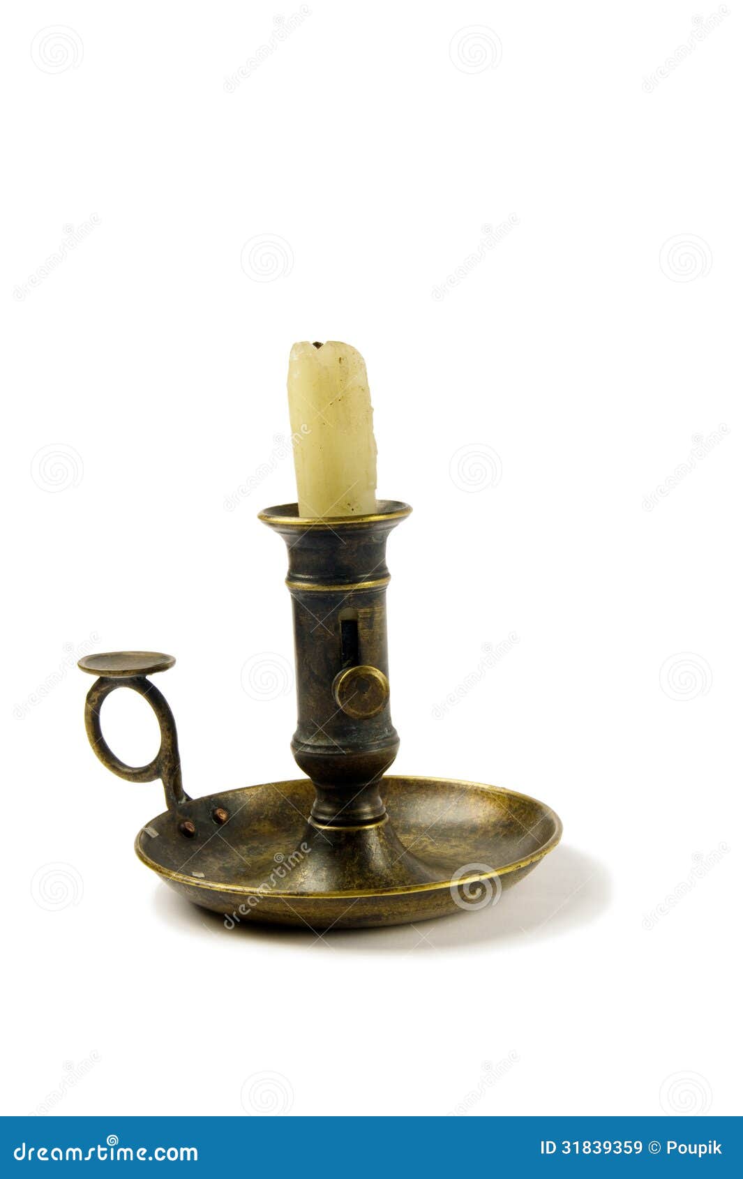 Ancient candlestick stock image. Image of flame, time 31839359
