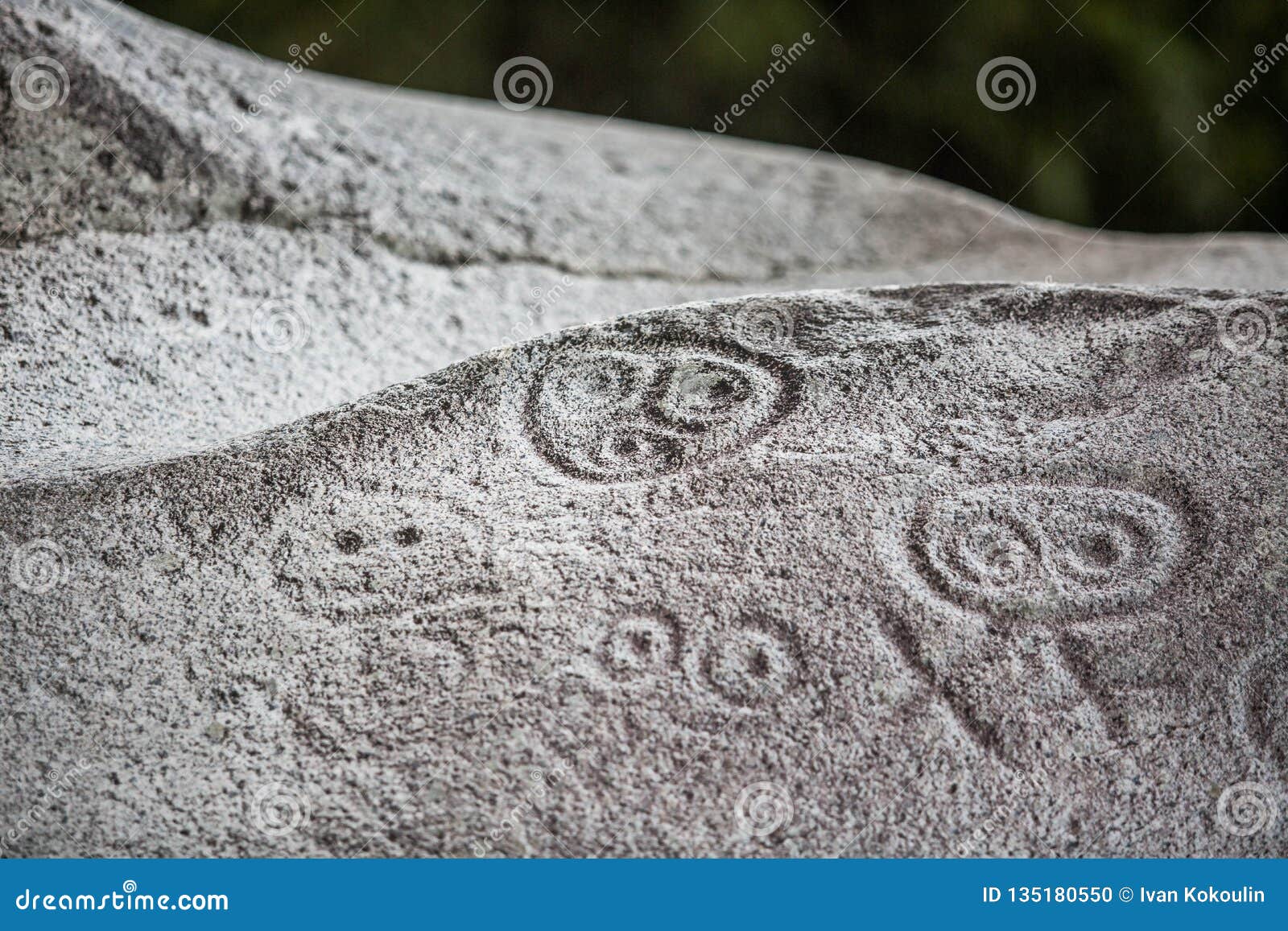 ancient carved figures on stones in jayuya puerto rico