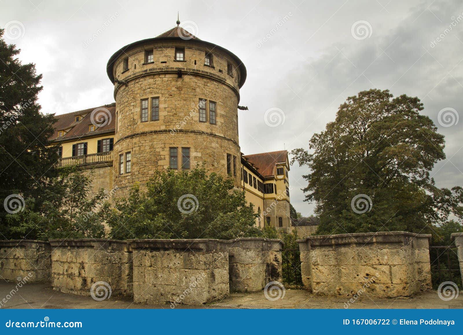 The Ancient Castle in the Town of Tuebingen. Editorial Photography