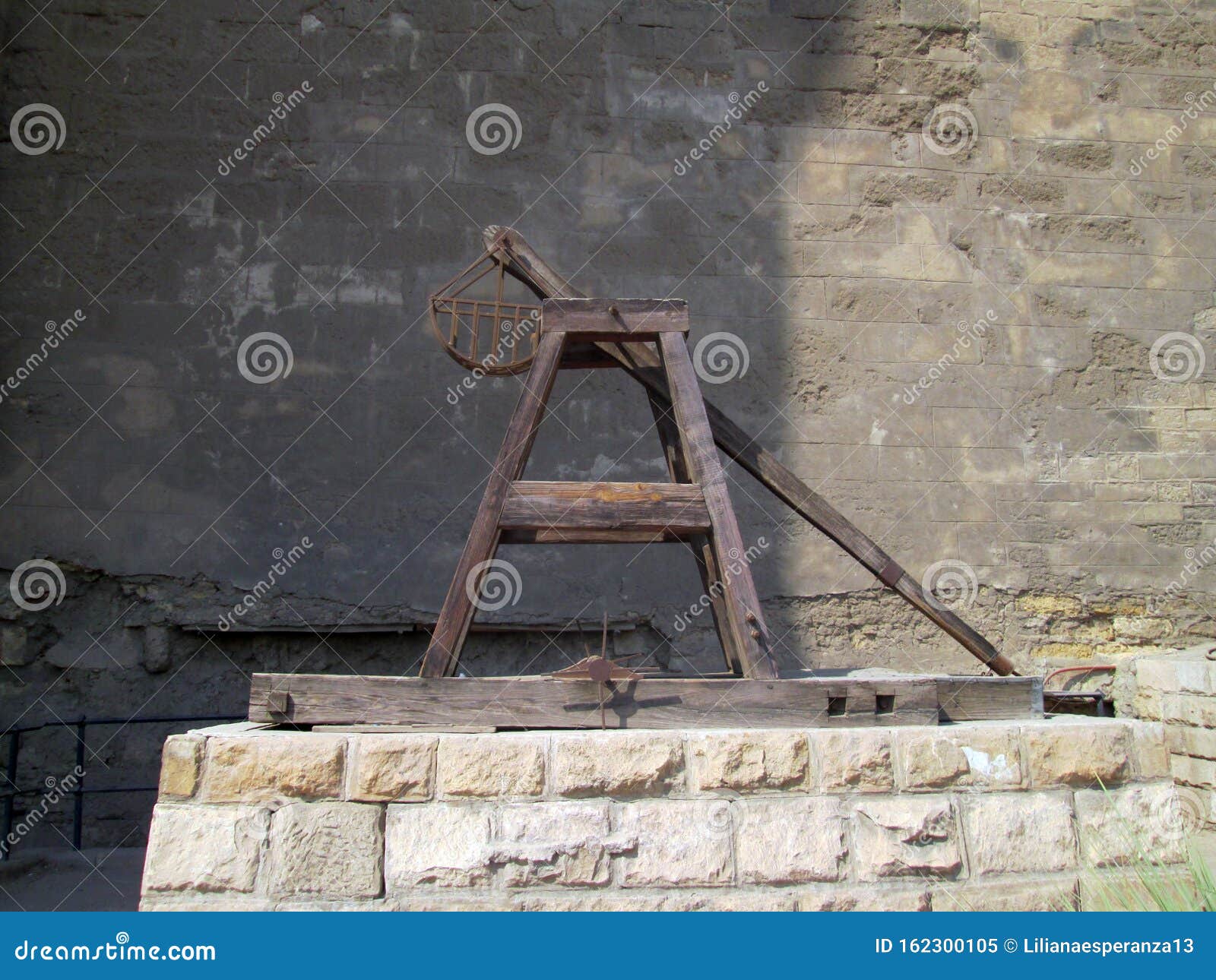 ancient catapult in the citadel of saladin