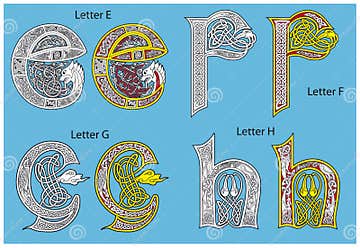 Ancient Celtic alphabet stock vector. Illustration of revival - 18859788